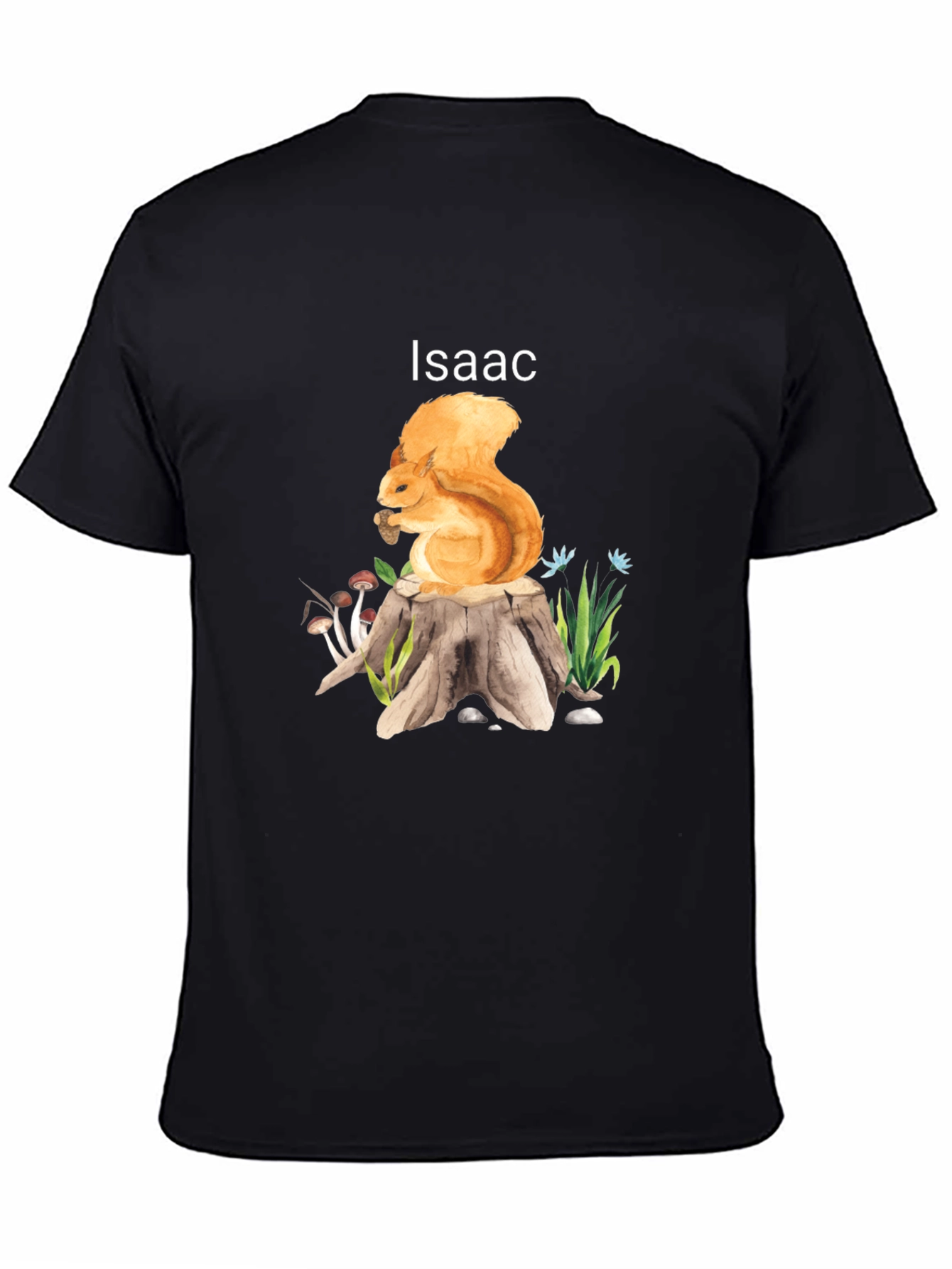Squirrel on Stump T-Shirt - Personalized Name Tee