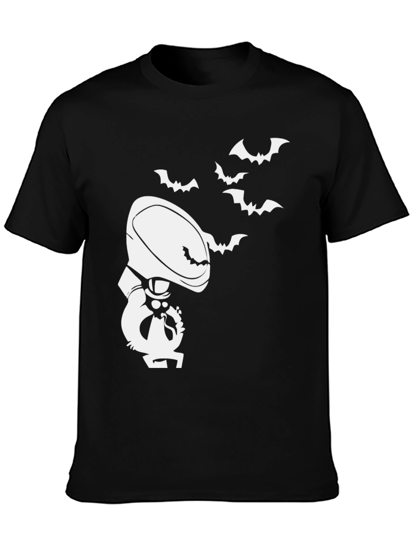 Halloween Cartoon Grim Reaper Bat T-Shirt