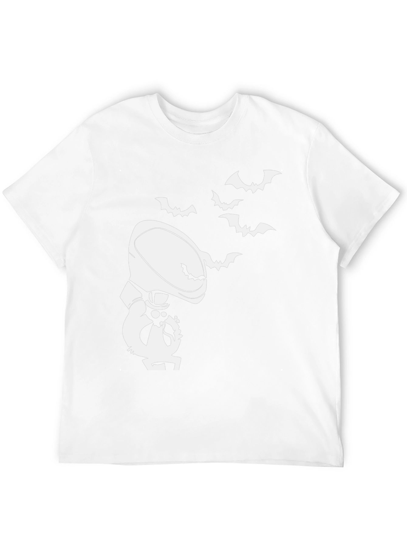 Halloween Cartoon Grim Reaper Bat T-Shirt