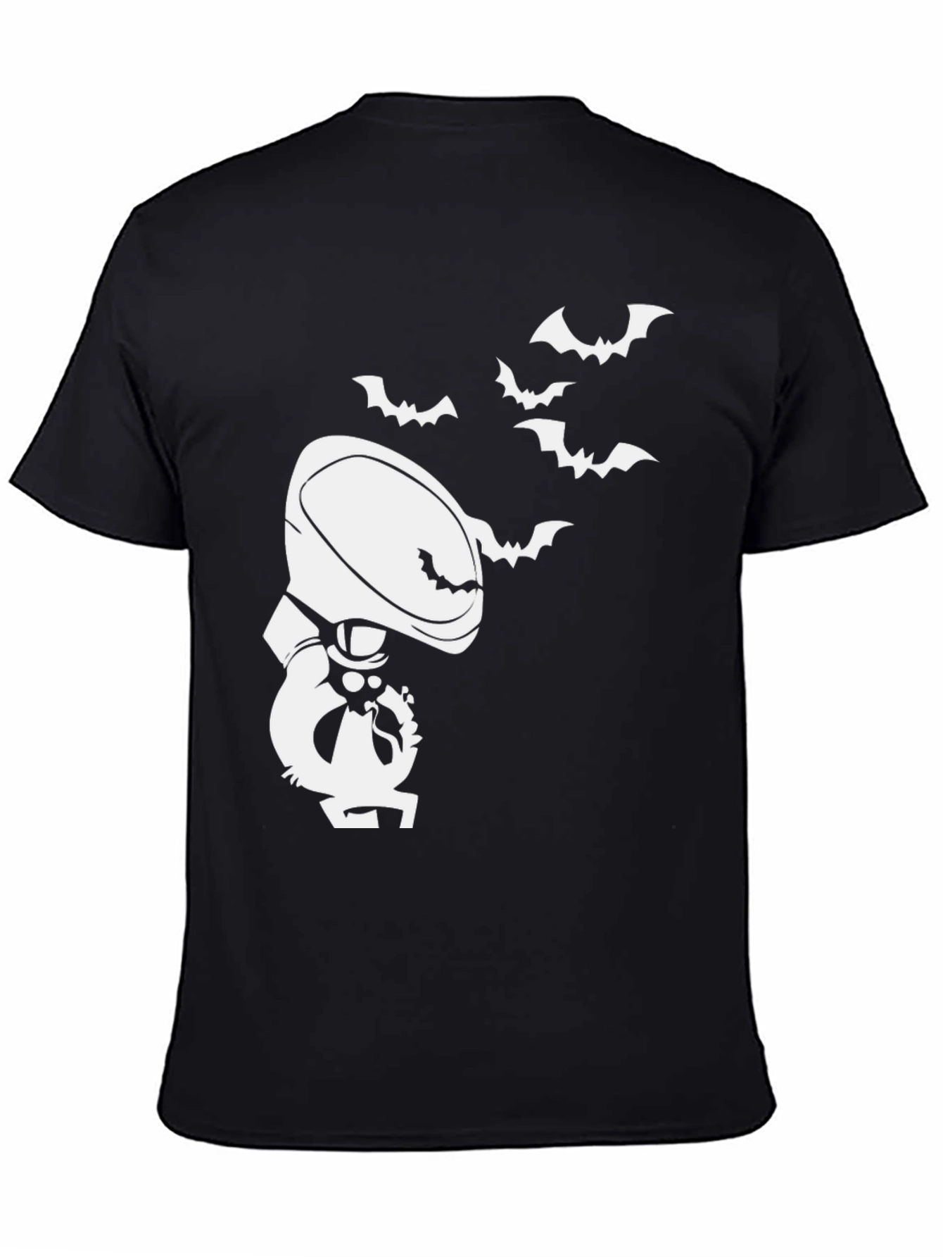 Halloween Cartoon Grim Reaper Bat T-Shirt