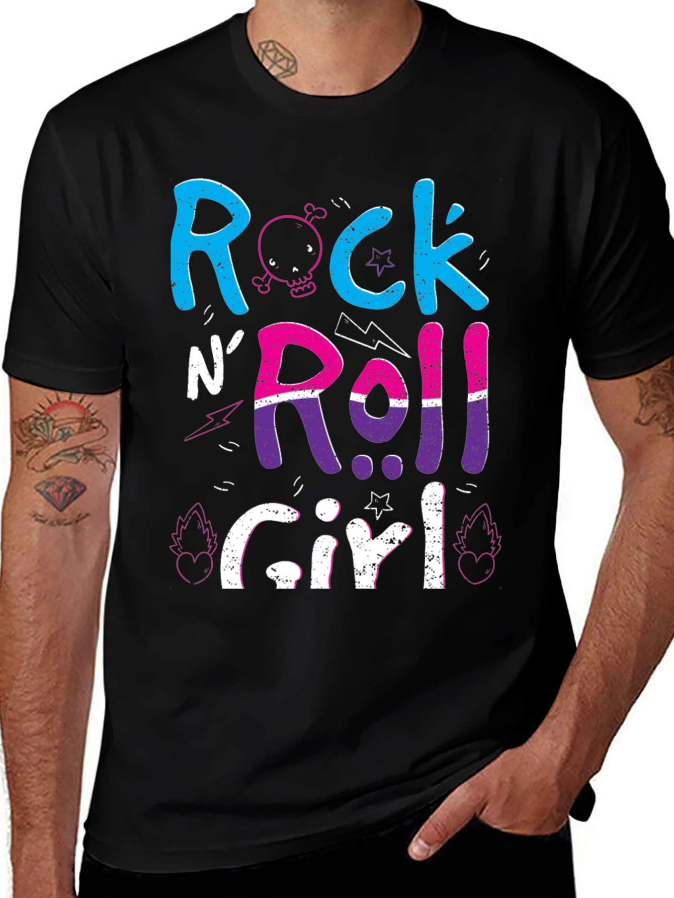 Rock N Roll Girl Graphic T-Shirt