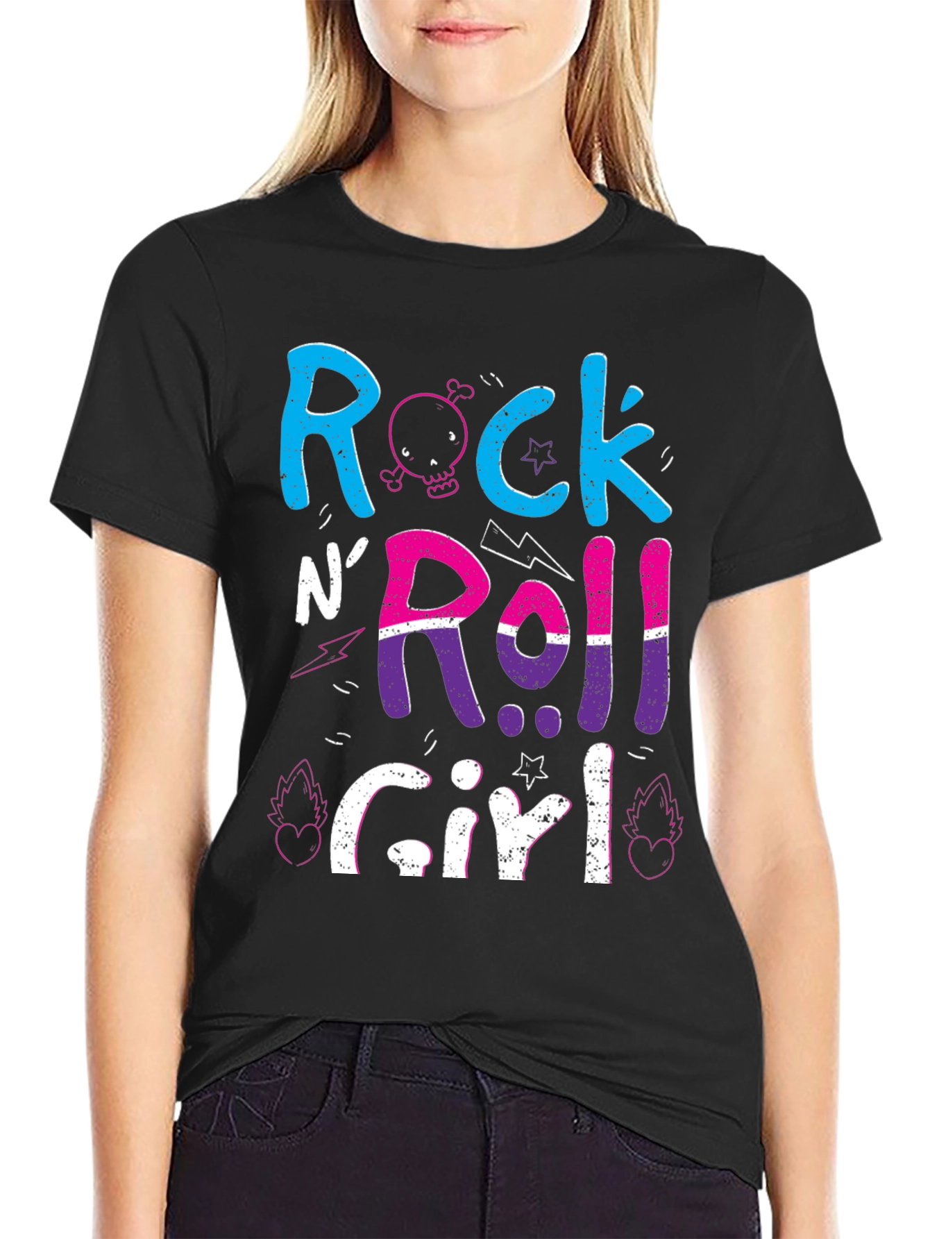 Rock N Roll Girl Graphic T-Shirt