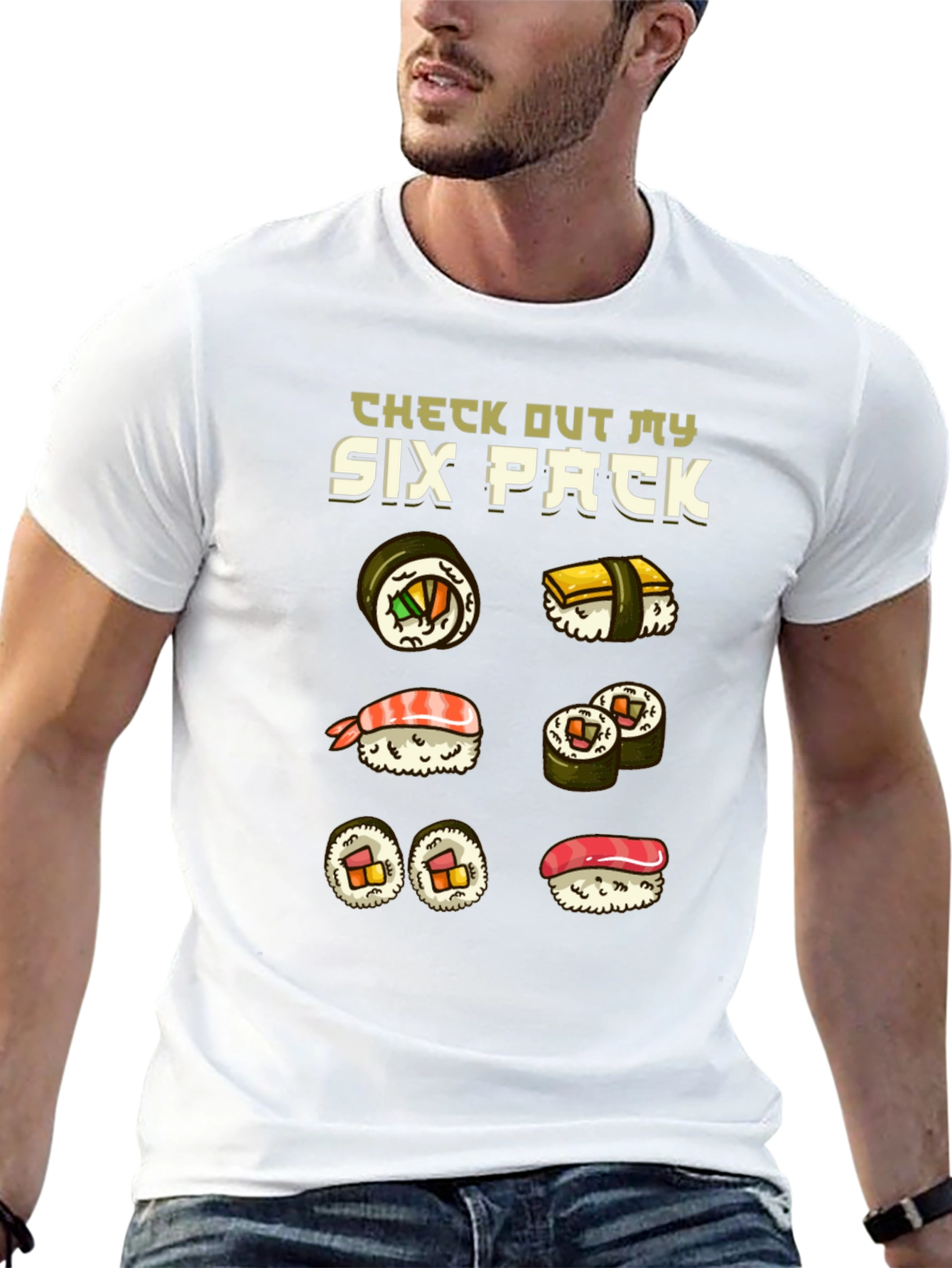Sushi Six Pack Funny T-Shirt