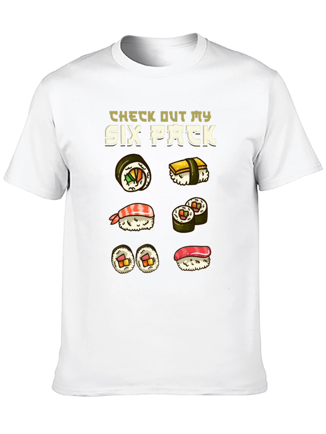 Sushi Six Pack Funny T-Shirt