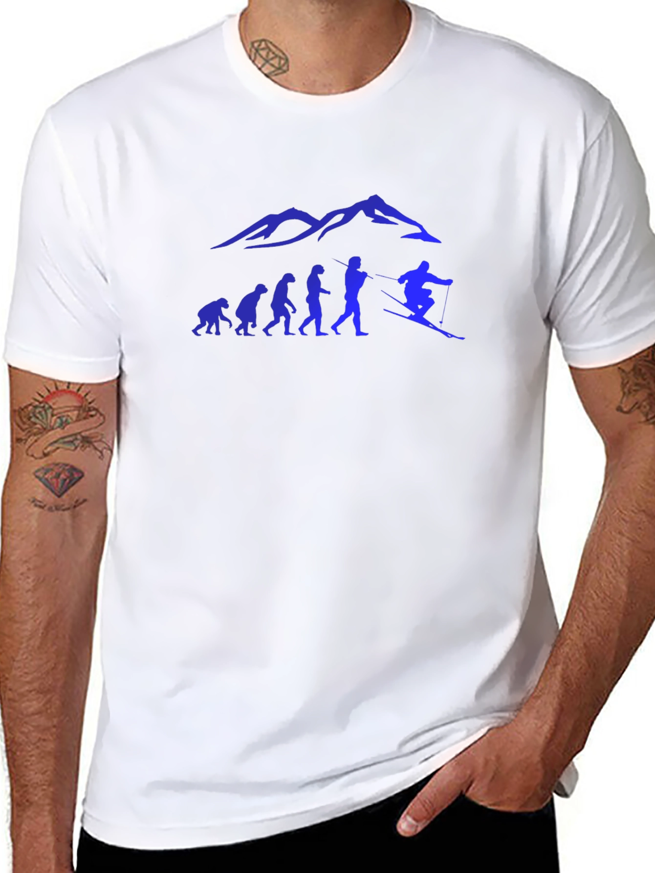 Evolution Ski T-Shirt - Black Cotton