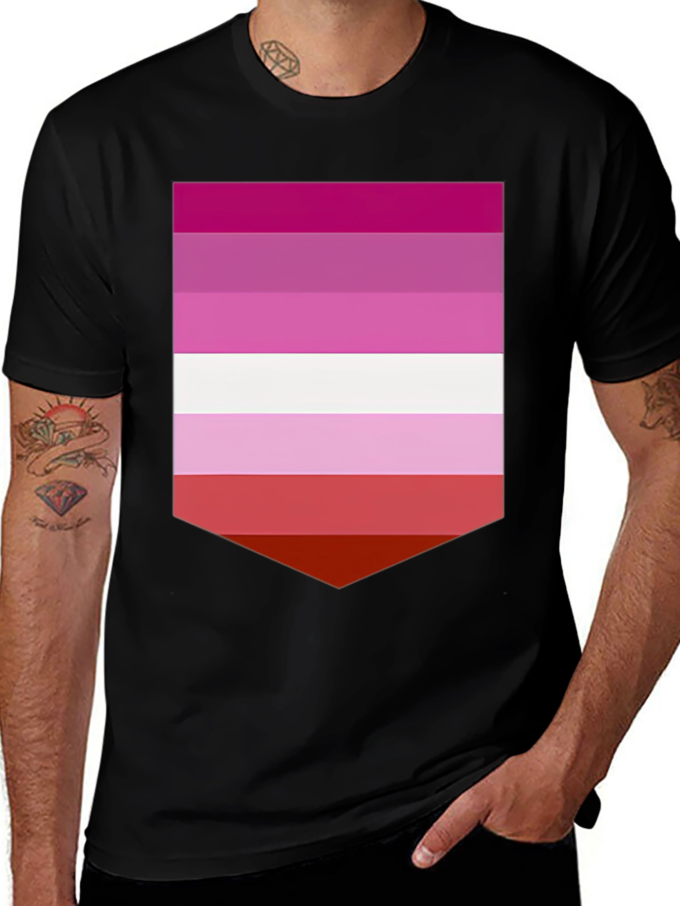 Lesbian Pride Flag Graphic T-Shirt