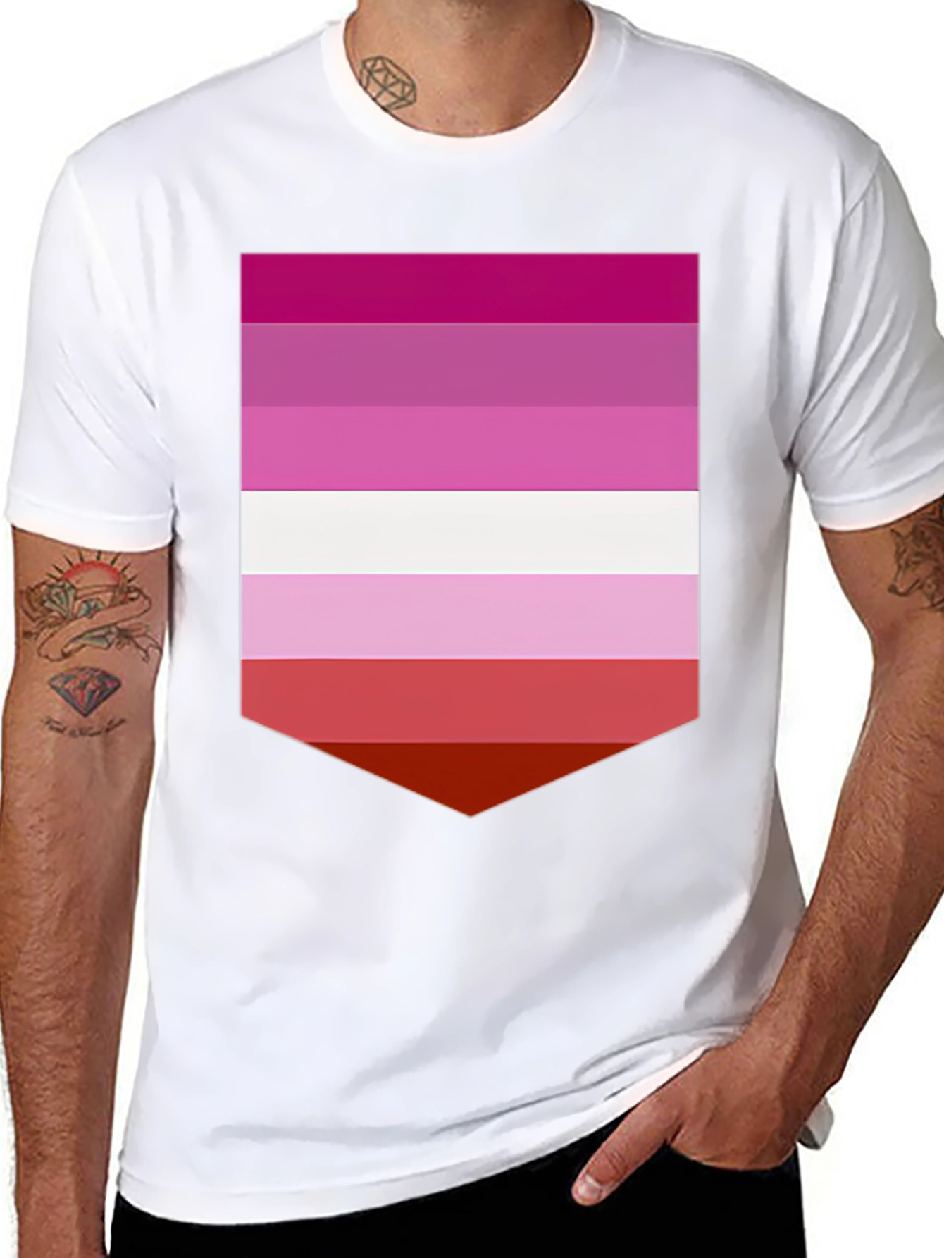 Lesbian Pride Flag Graphic T-Shirt