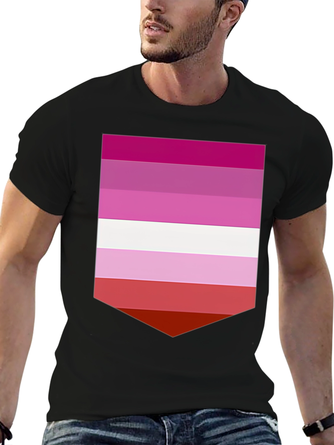 Lesbian Pride Flag Graphic T-Shirt
