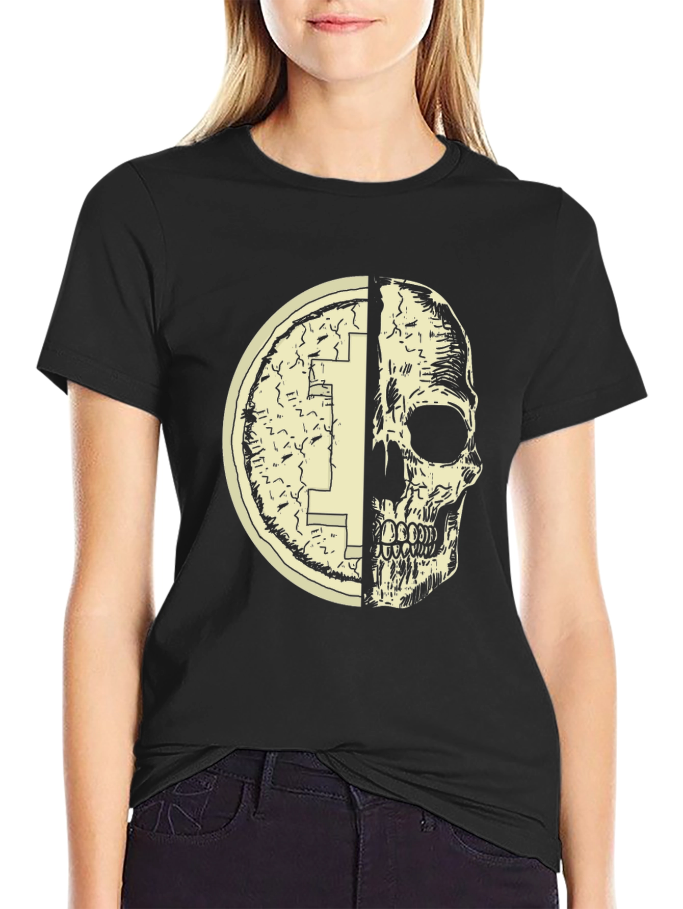 Coin Skull T-Shirt - Edgy Graphic Tee