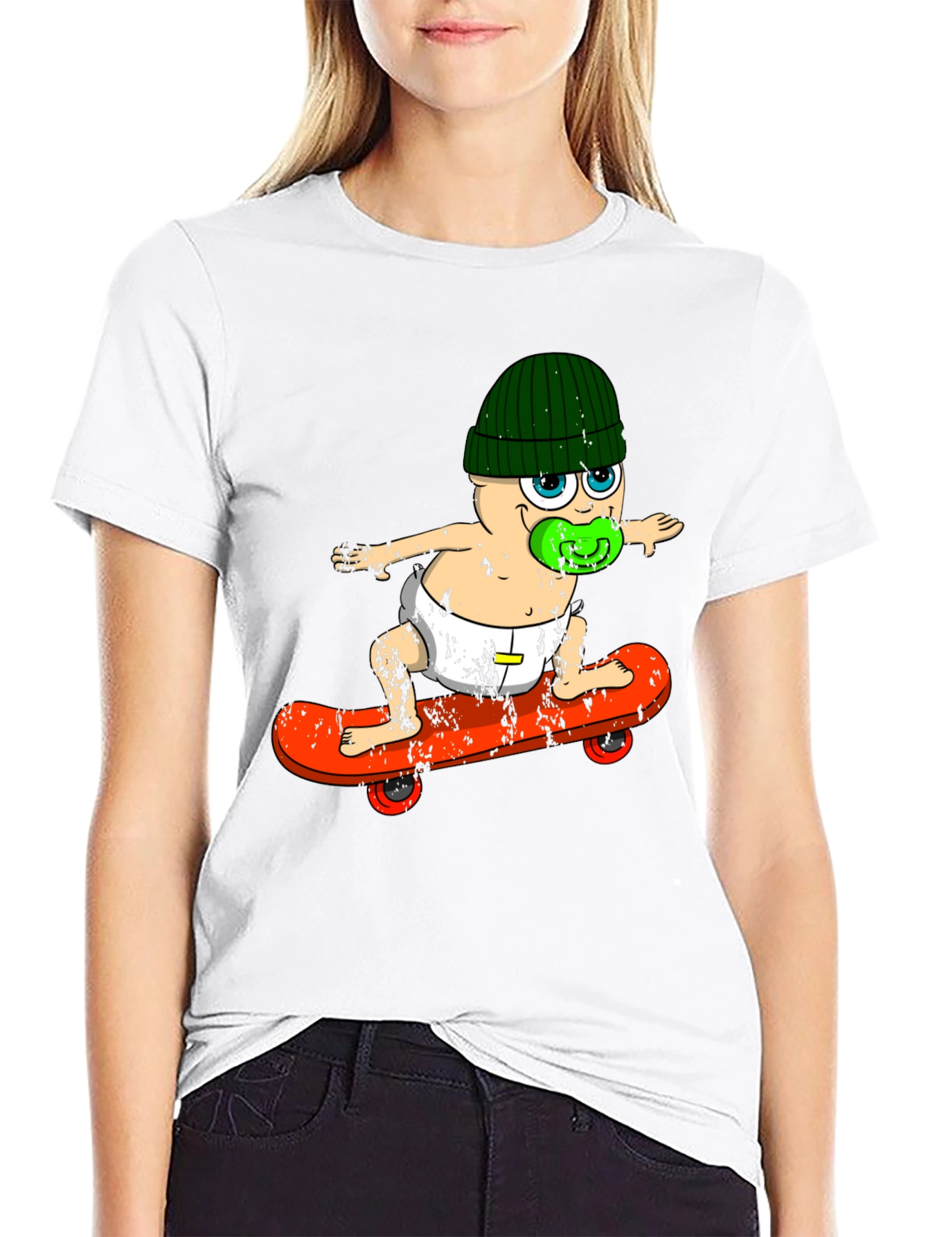 Baby Skateboarder T-Shirt - Cool Graphic Tee
