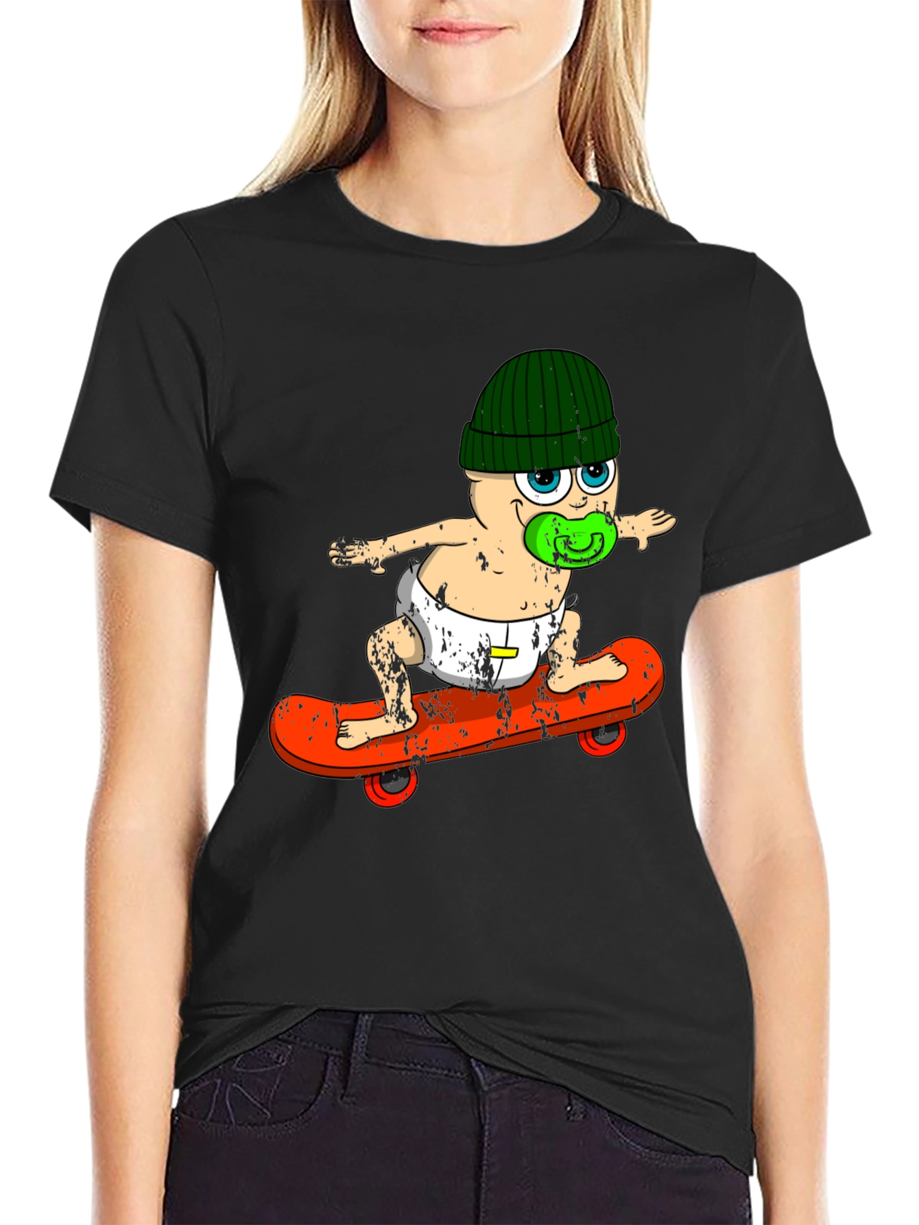 Baby Skateboarder T-Shirt - Cool Graphic Tee