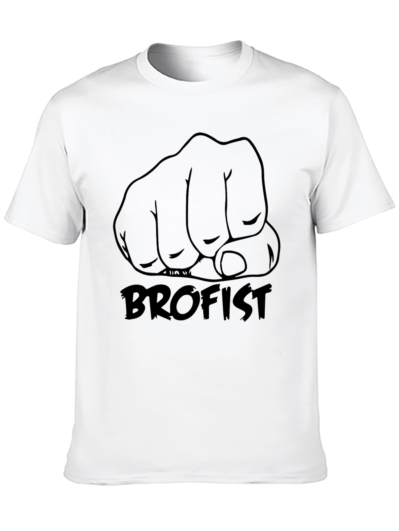 Brofist Graphic Tee - Black Cotton Blend Shirt