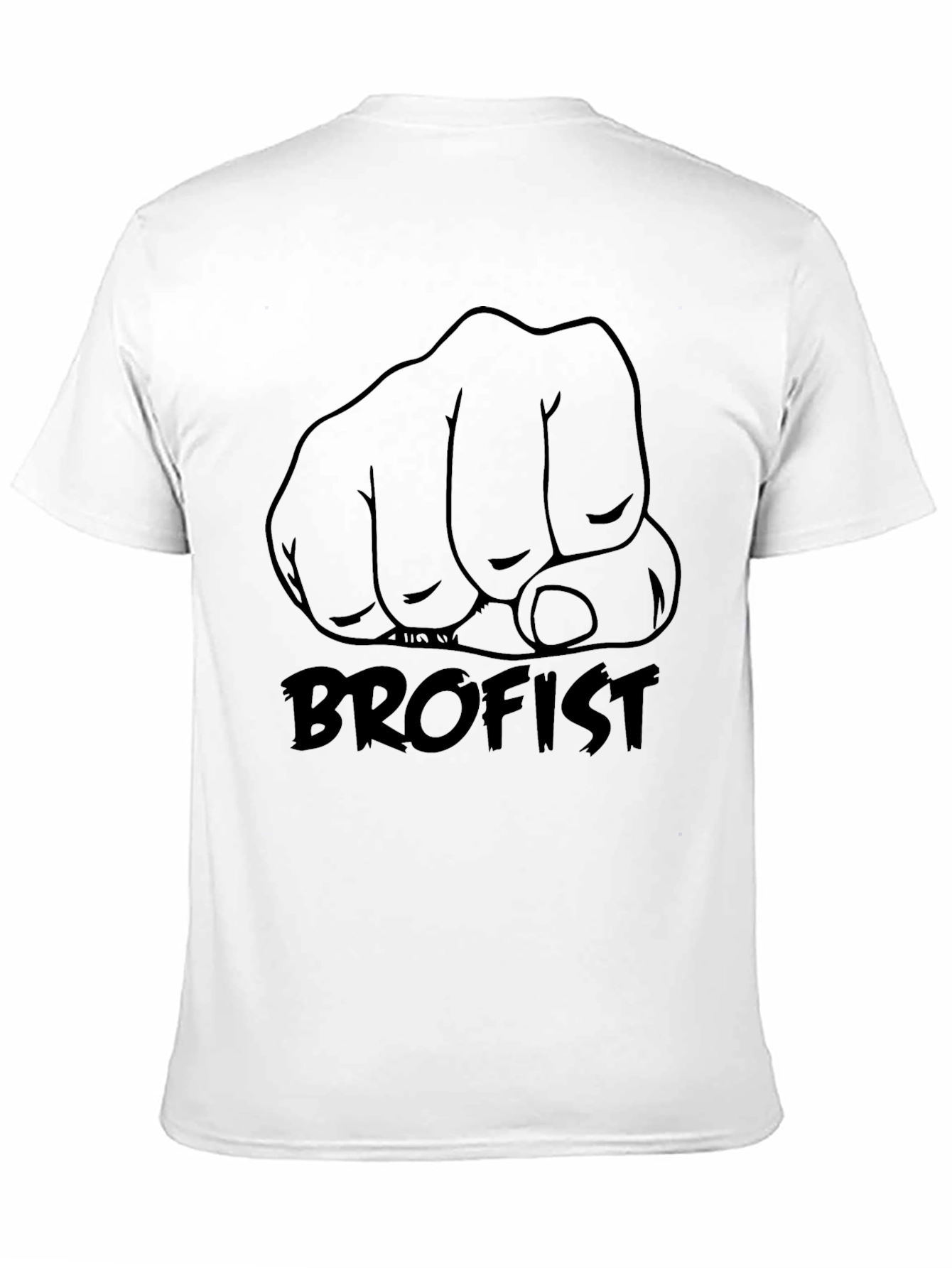 Brofist Graphic Tee - Black Cotton Blend Shirt