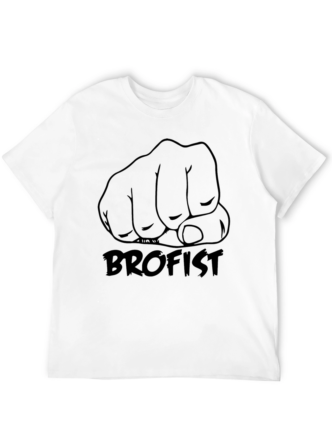 Brofist Graphic Tee - Black Cotton Blend Shirt