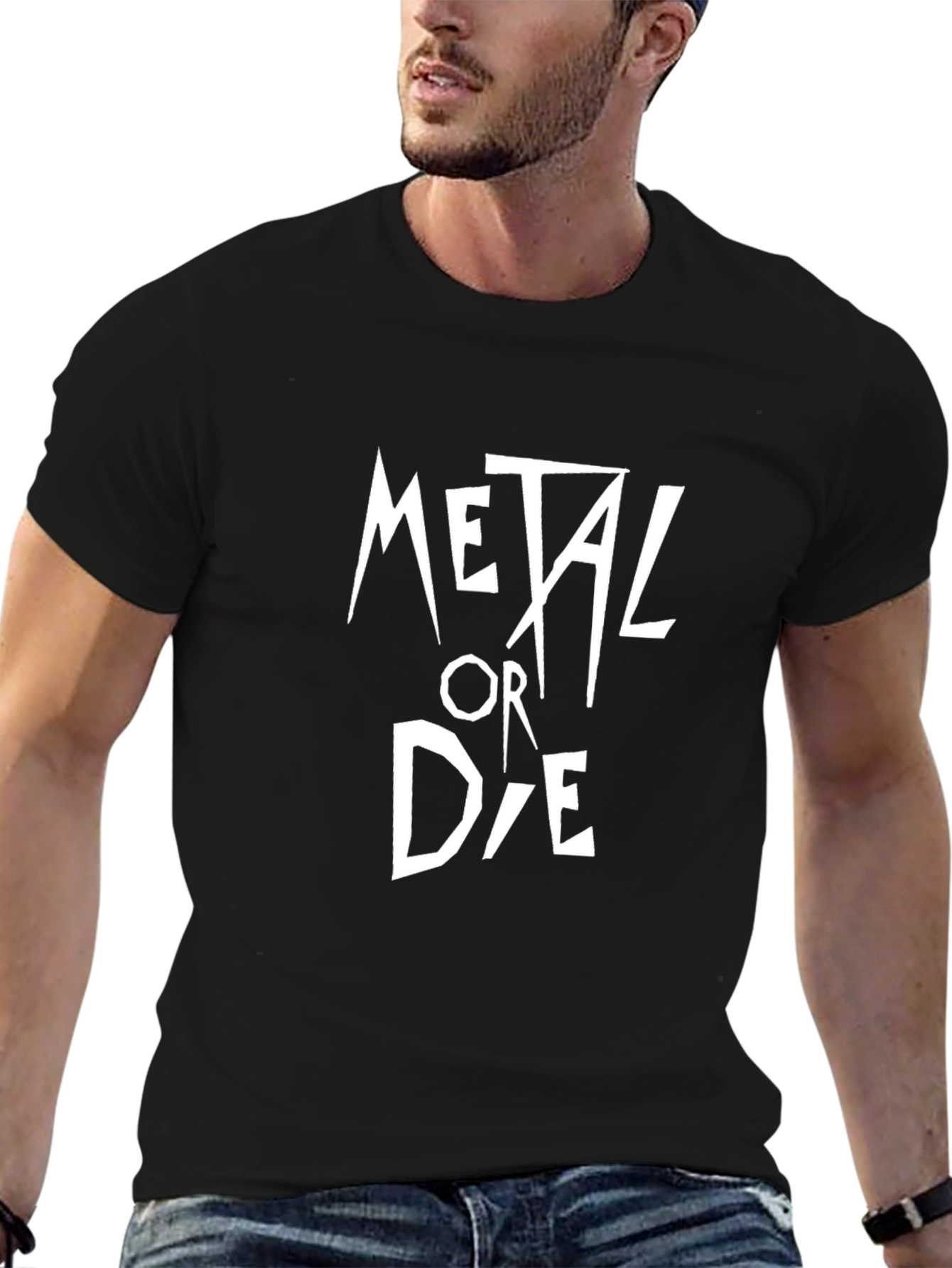 Metal or Die Graphic Tee - Black Cotton