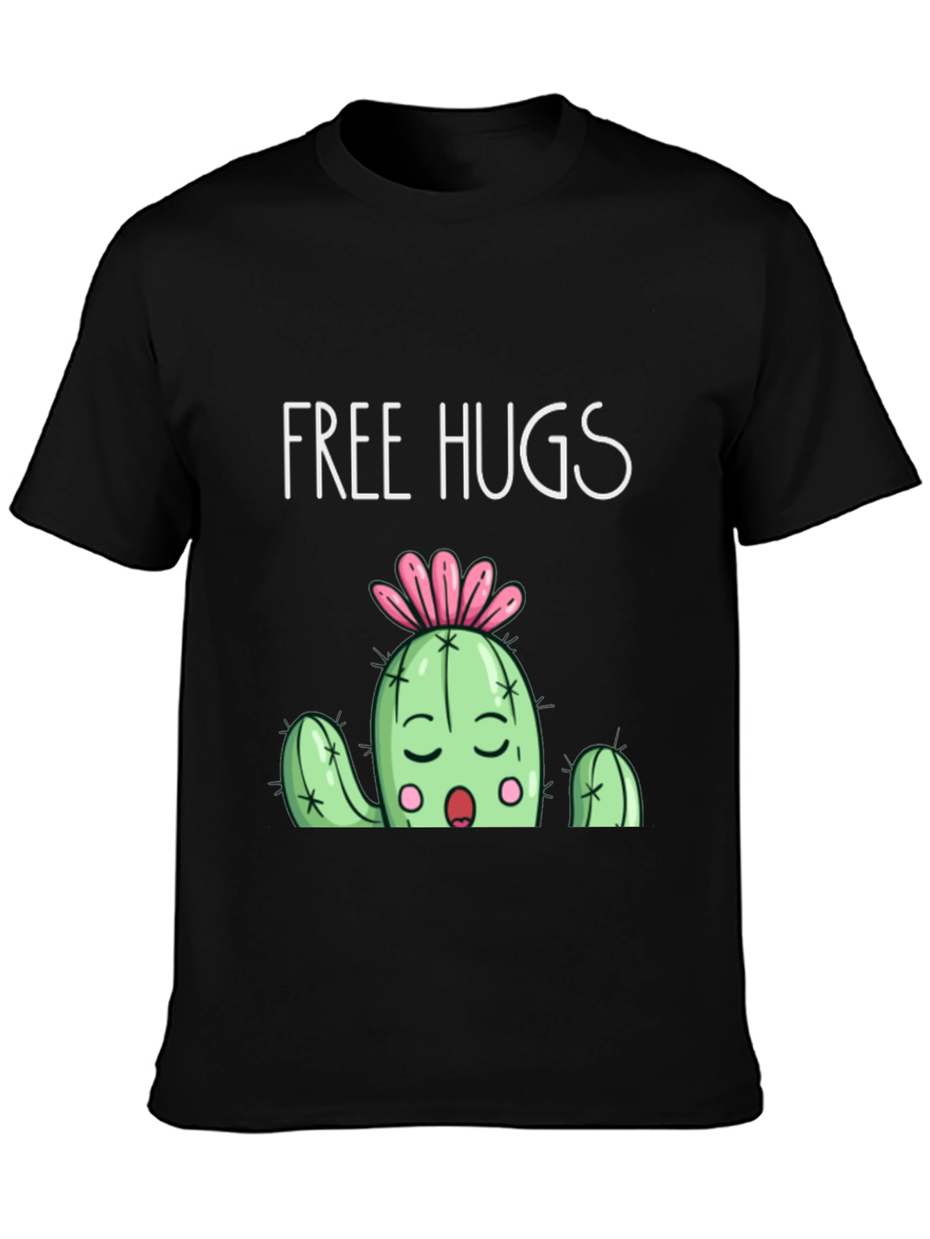 Free Hugs Cactus Graphic T-Shirt