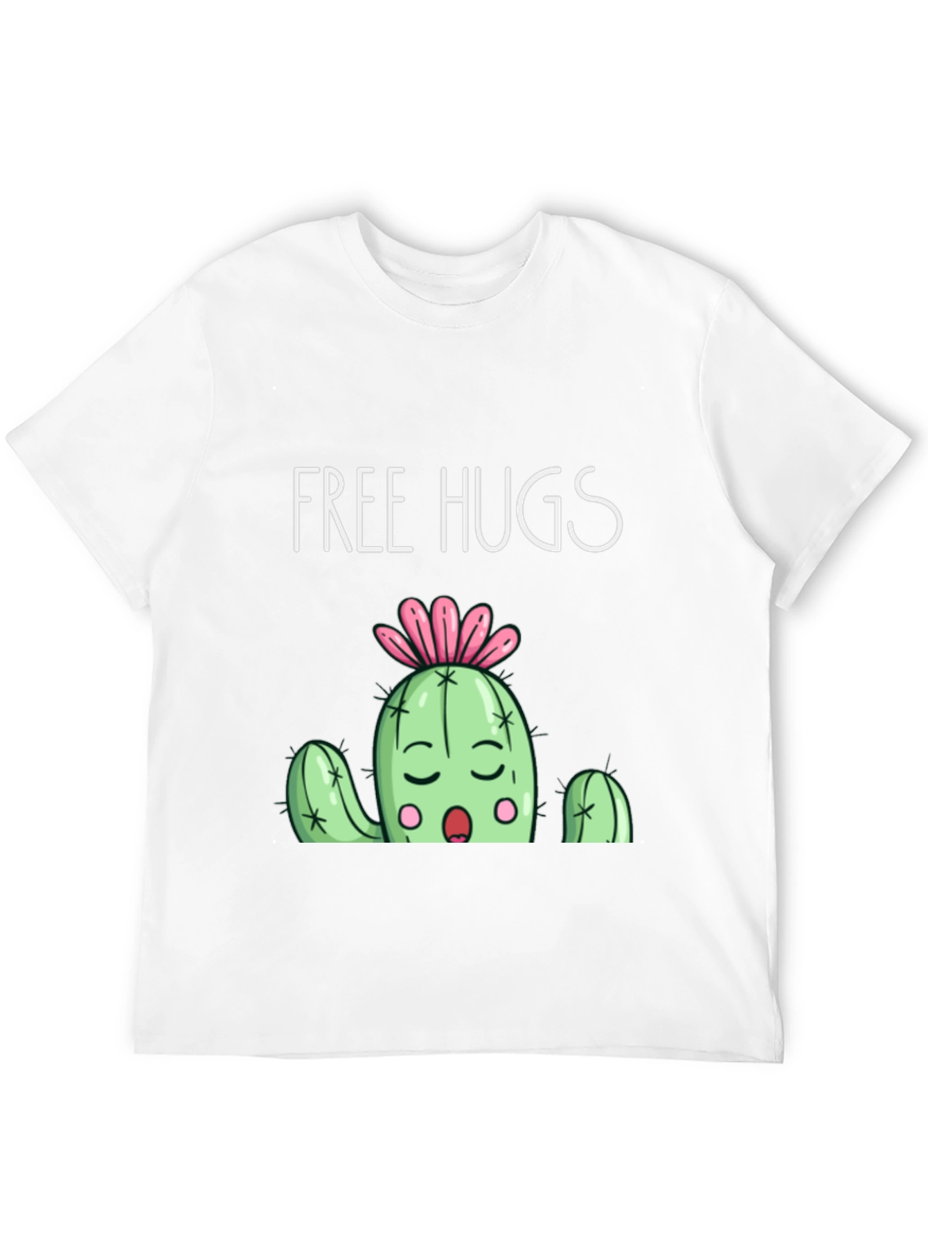 Free Hugs Cactus Graphic T-Shirt