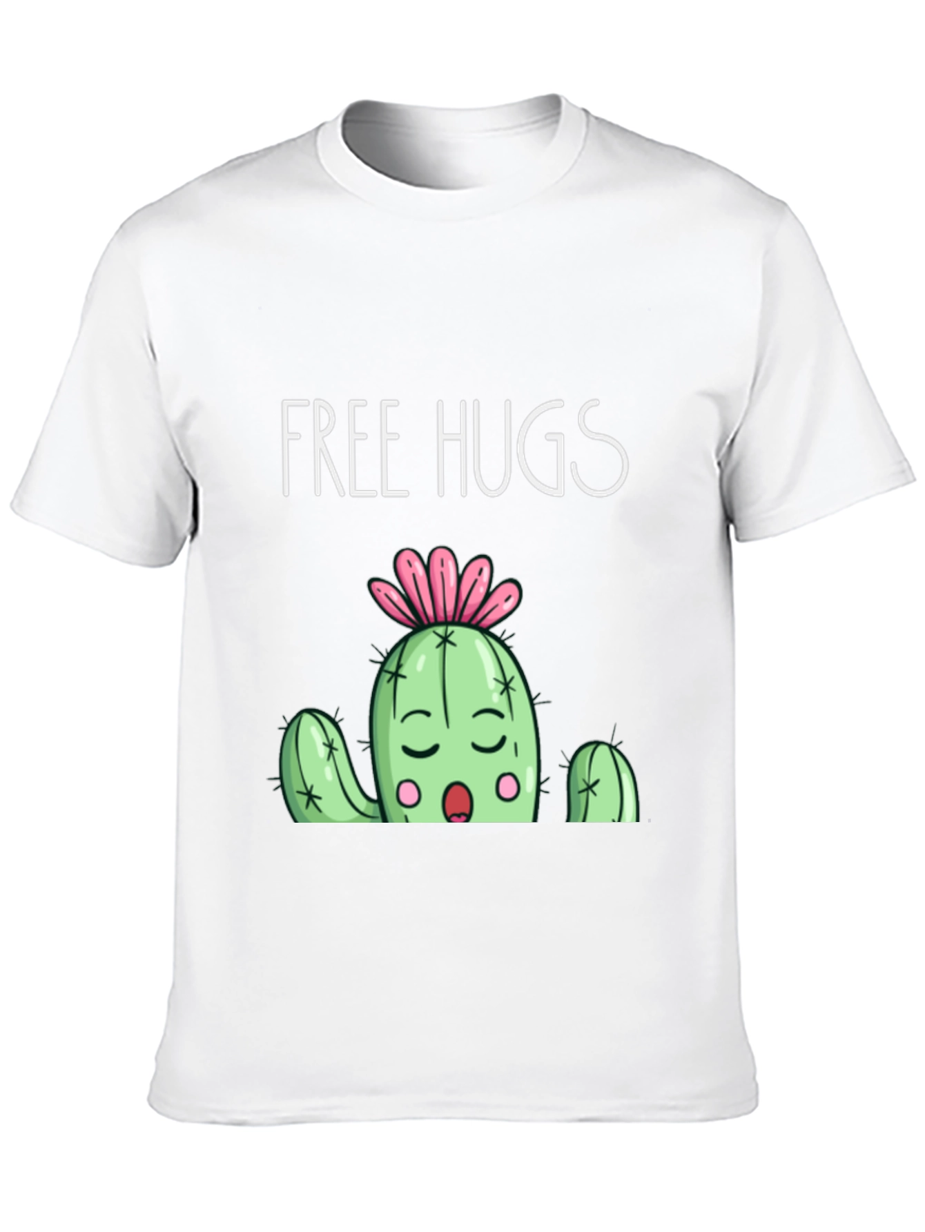 Free Hugs Cactus Graphic T-Shirt