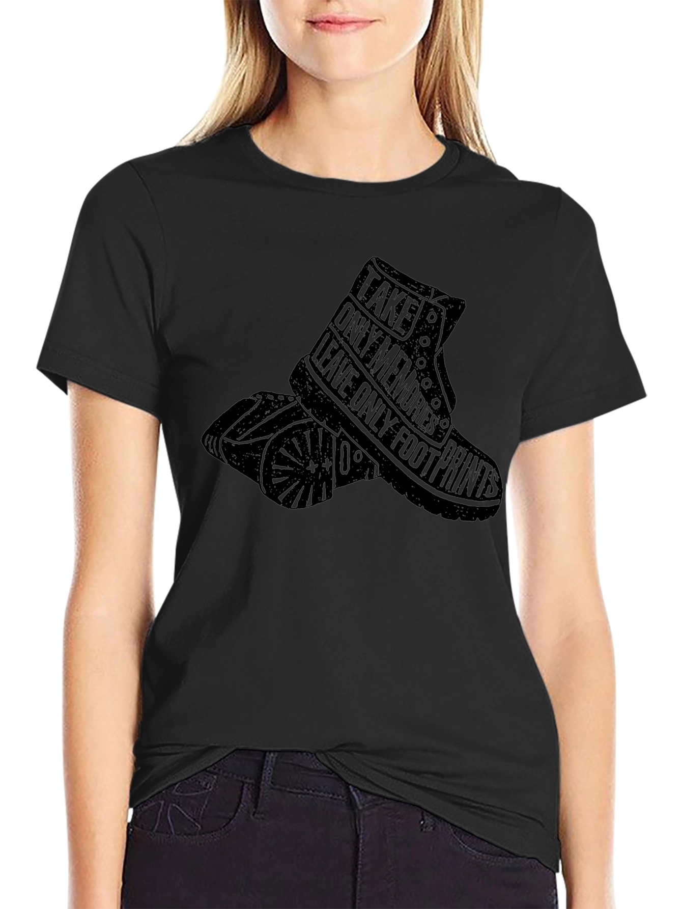 Mens Black Take Only Memories Graphic T-Shirt