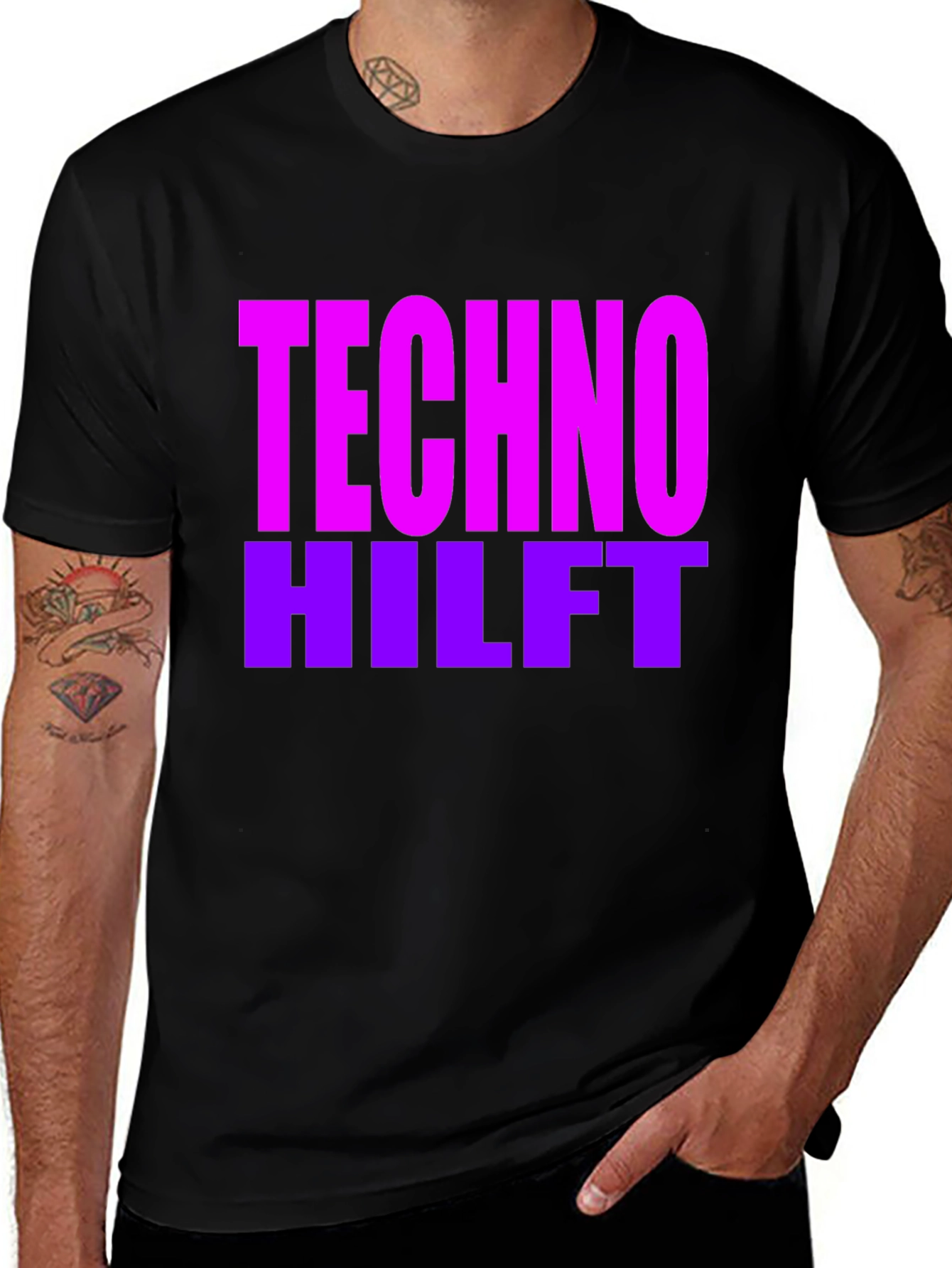 Techno Hilft Graphic Print Tee