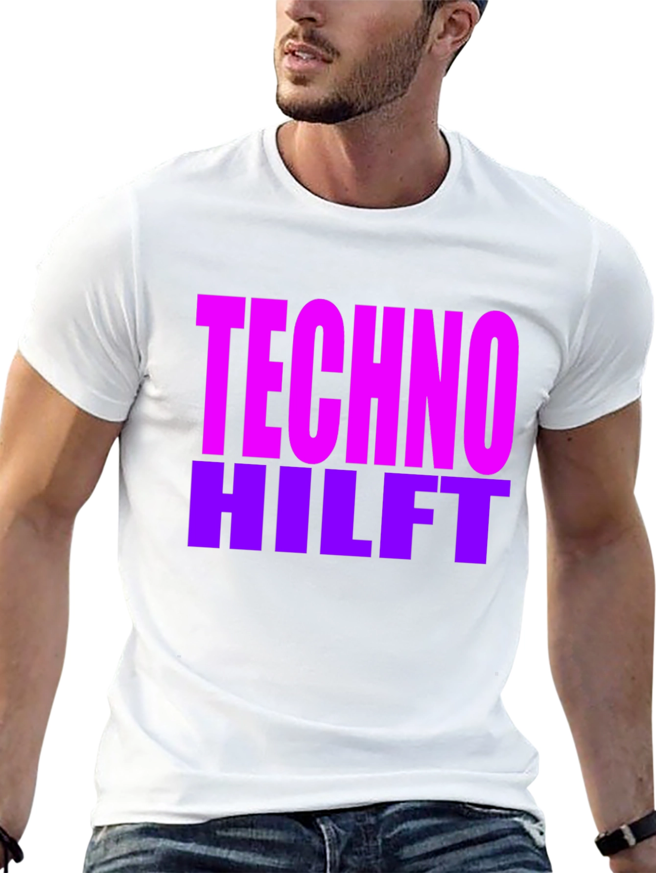 Techno Hilft Graphic Print Tee
