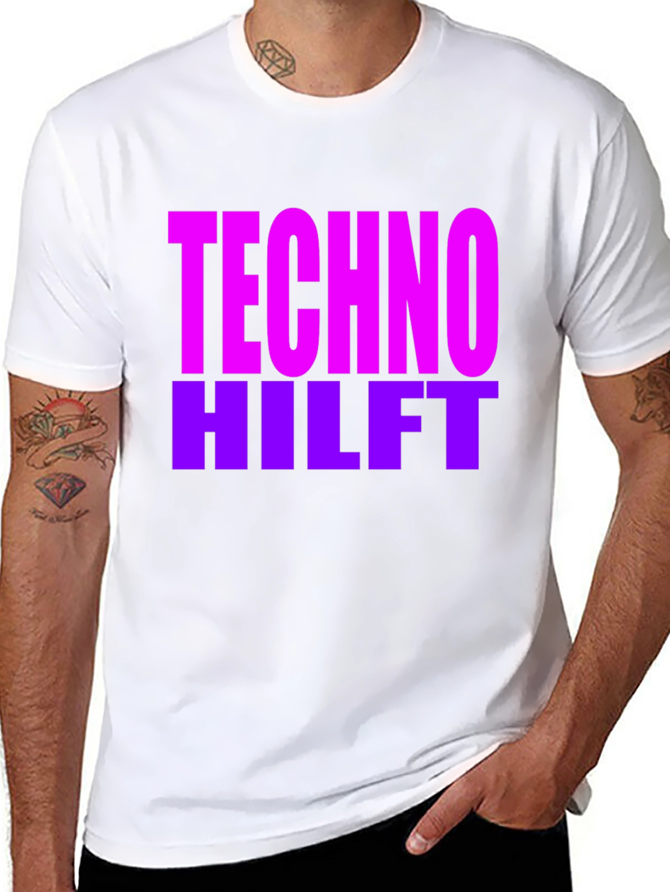 Techno Hilft Graphic Print Tee