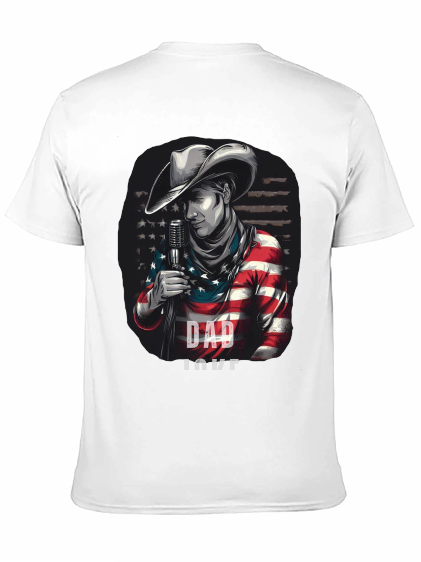 Dad Love American Cowboy Graphic T-Shirt