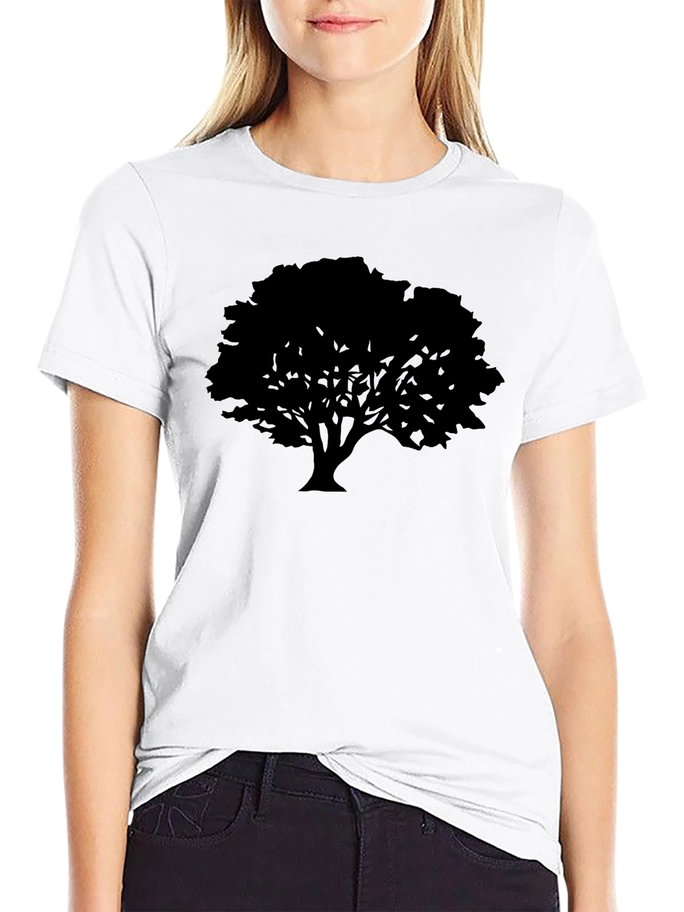 Black Tree Graphic Tee - Nature Inspired Casual Wear