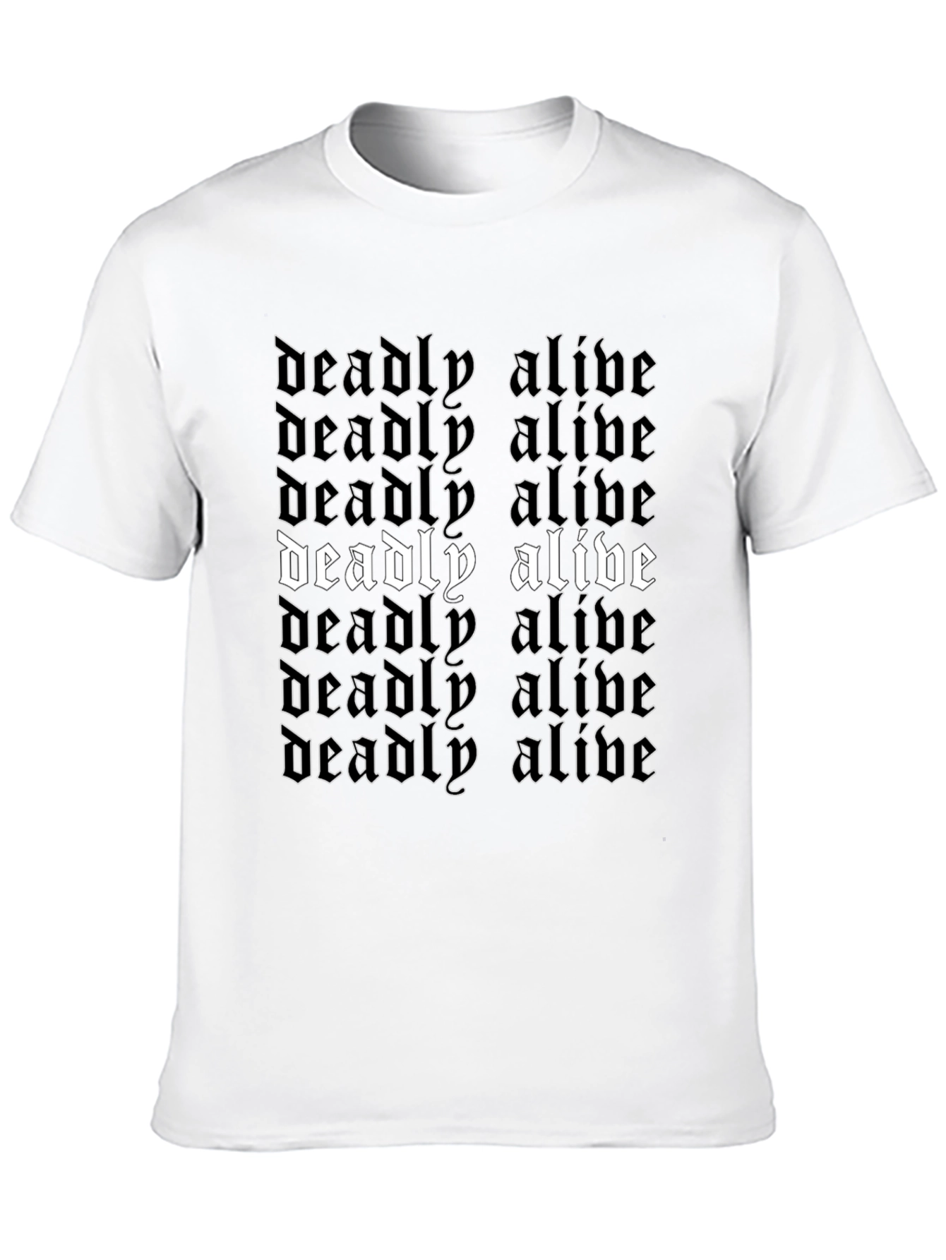 Deadly Alive Graphic Tee - Black Cotton T-Shirt