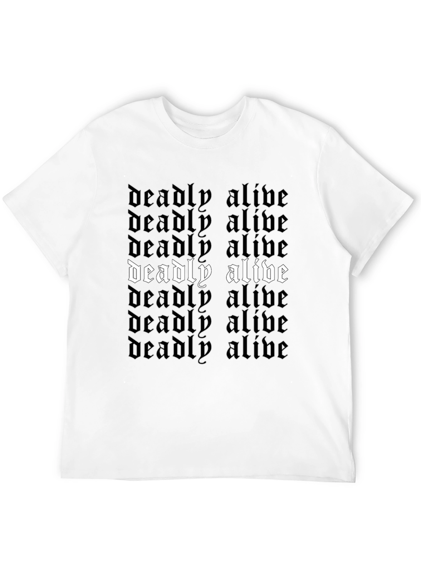 Deadly Alive Graphic Tee - Black Cotton T-Shirt