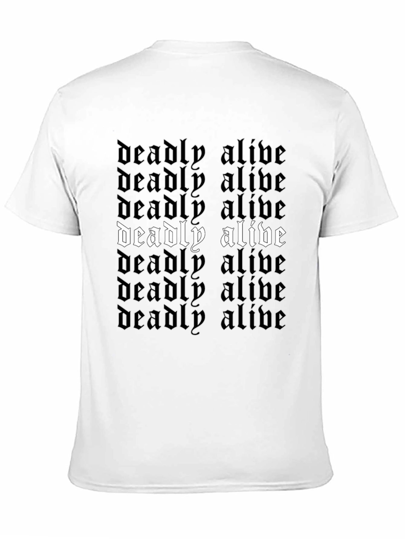 Deadly Alive Graphic Tee - Black Cotton T-Shirt