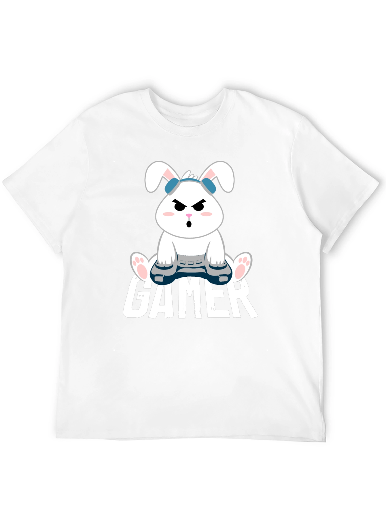 Gamer Bunny Graphic Tee - Playful Style