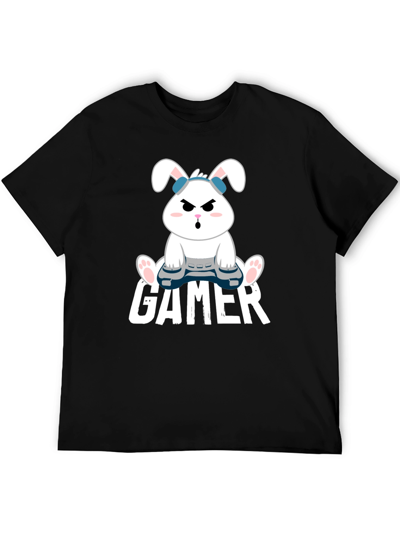 Gamer Bunny Graphic Tee - Playful Style