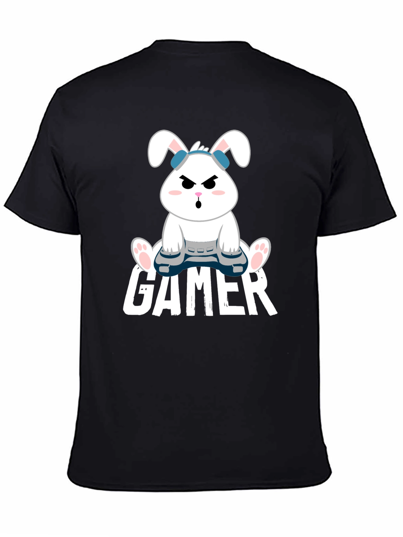 Gamer Bunny Graphic Tee - Playful Style