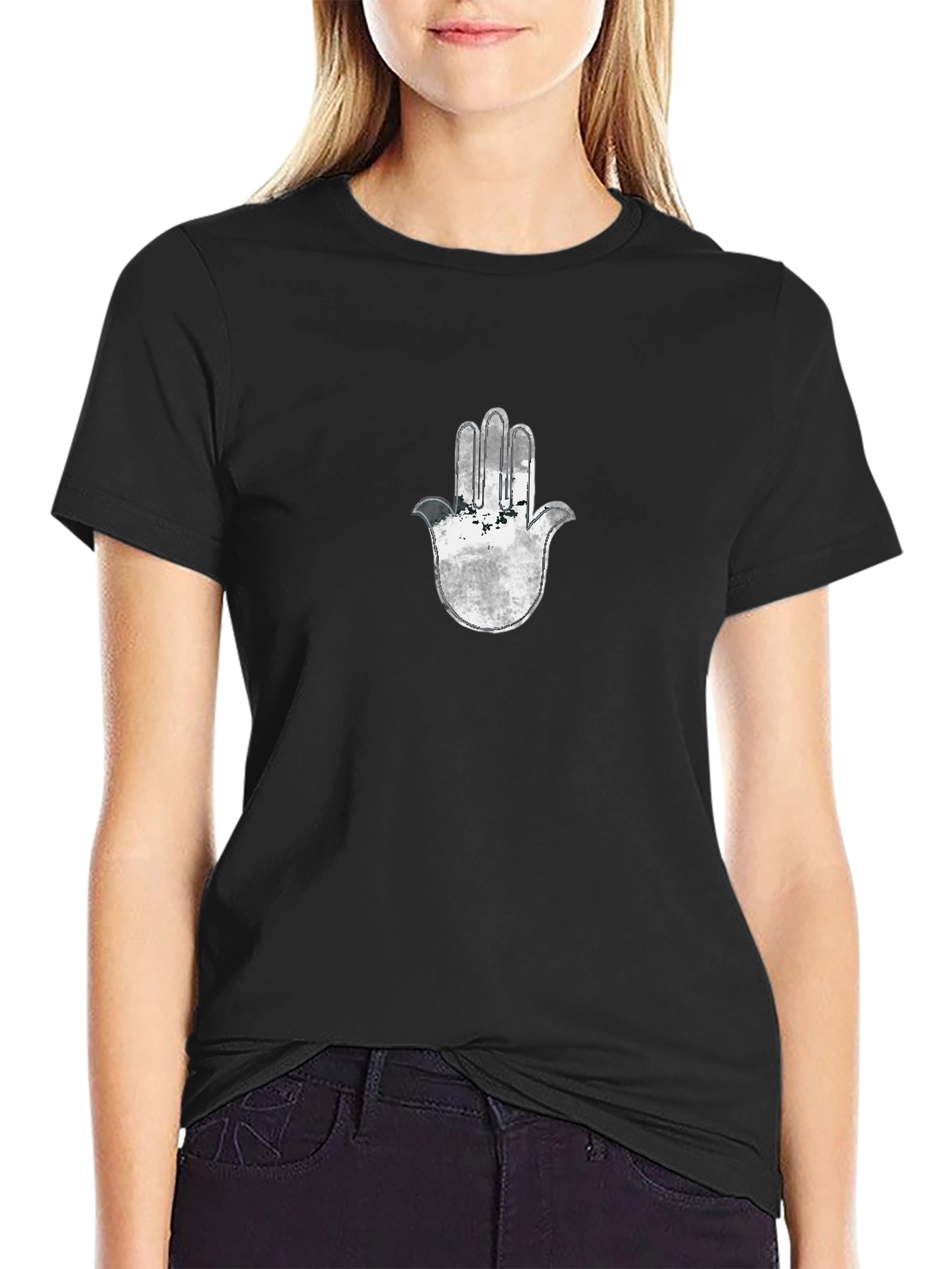 Hamsa Hand Graphic Print Tee