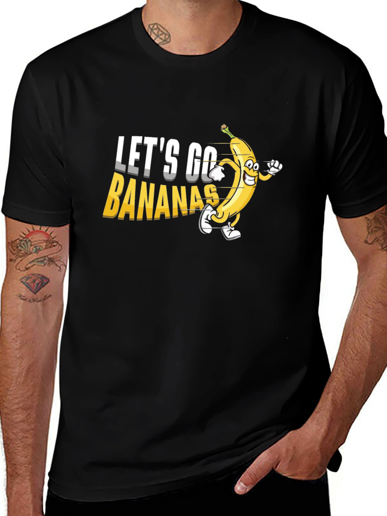 Lets Go Bananas Black T-Shirt