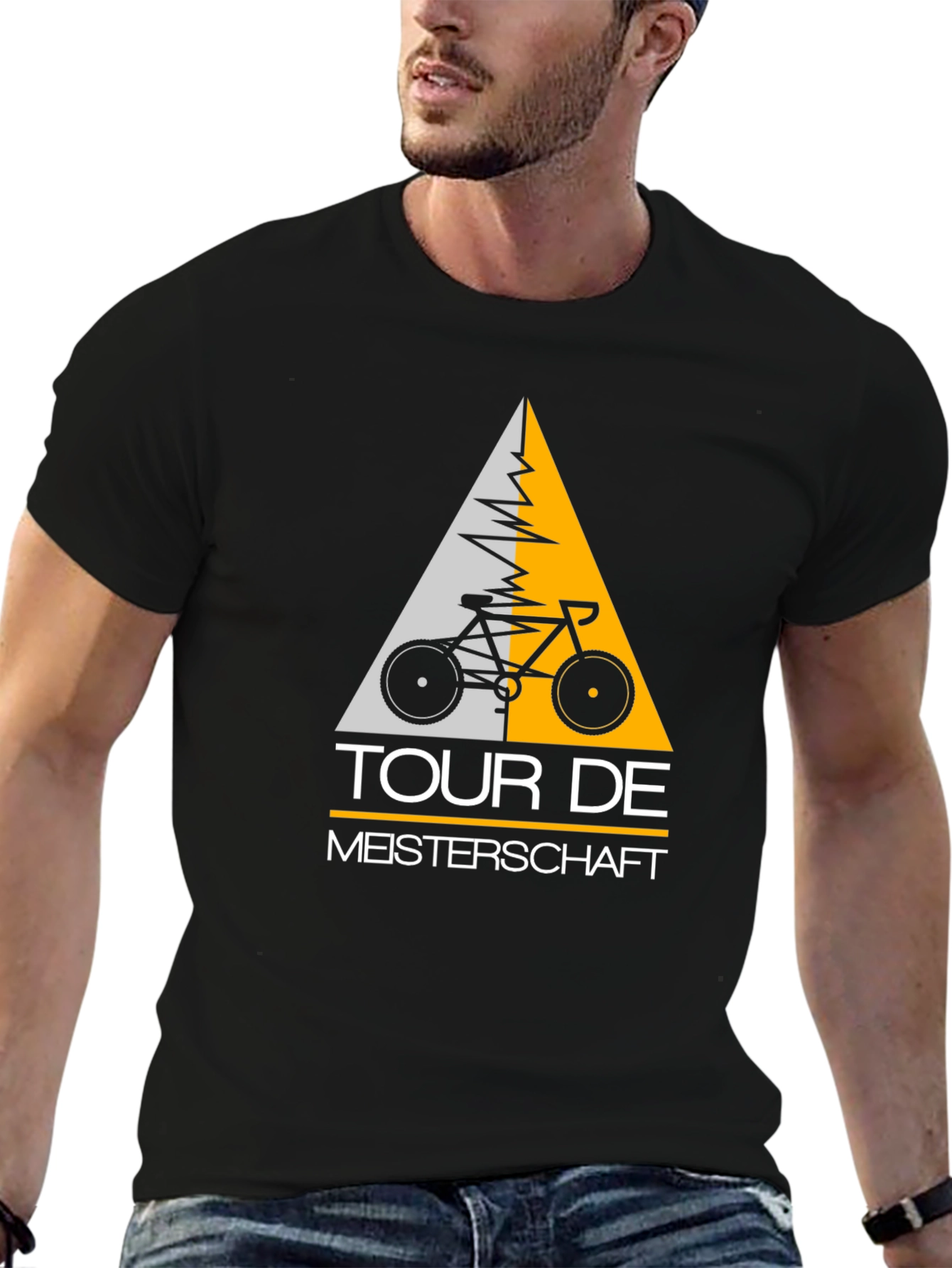 Tour De Meisterschaft Bicycle Graphic Tee - Black