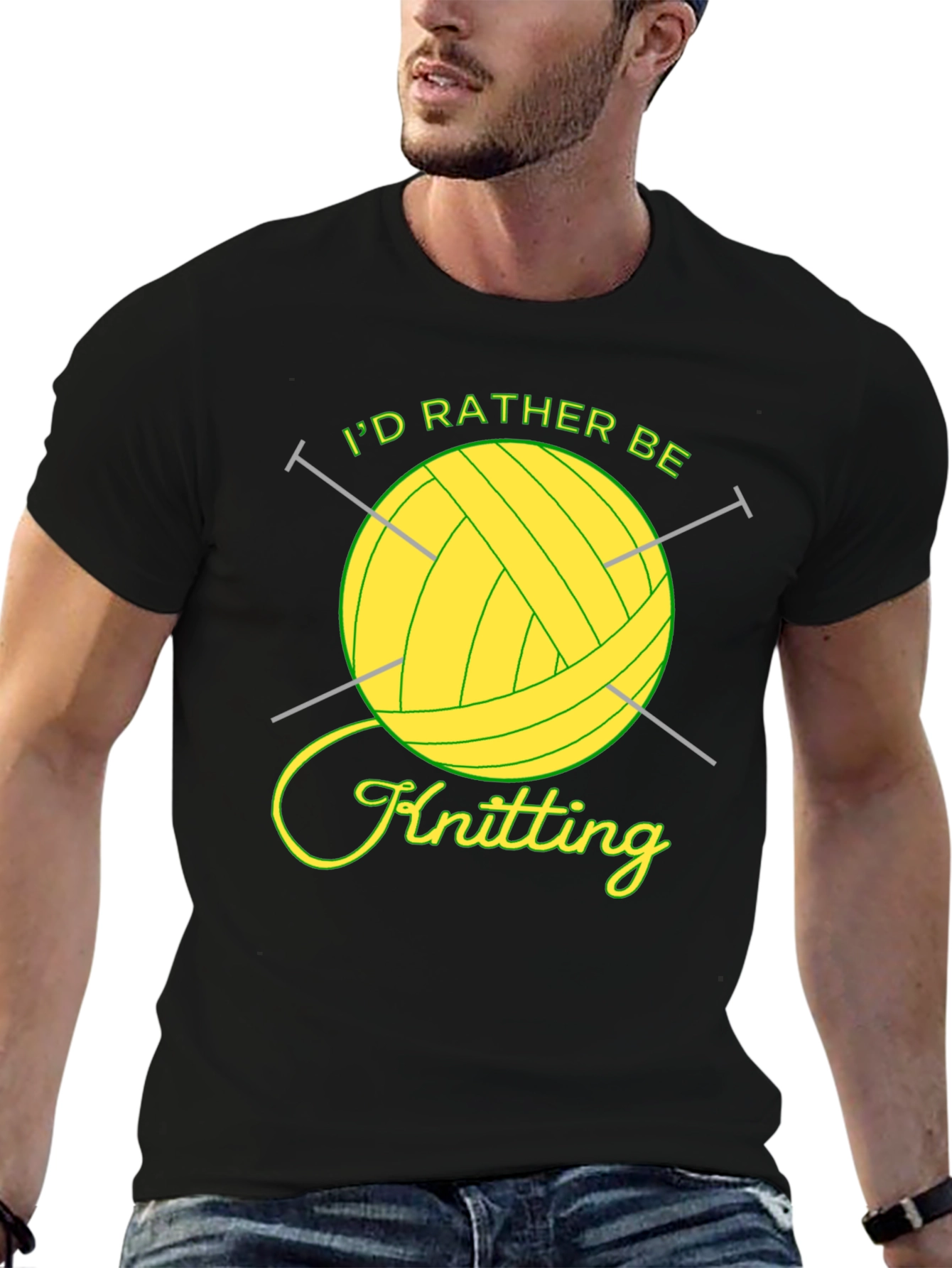 Knitting Lover T-Shirt - Id Rather Be Knitting