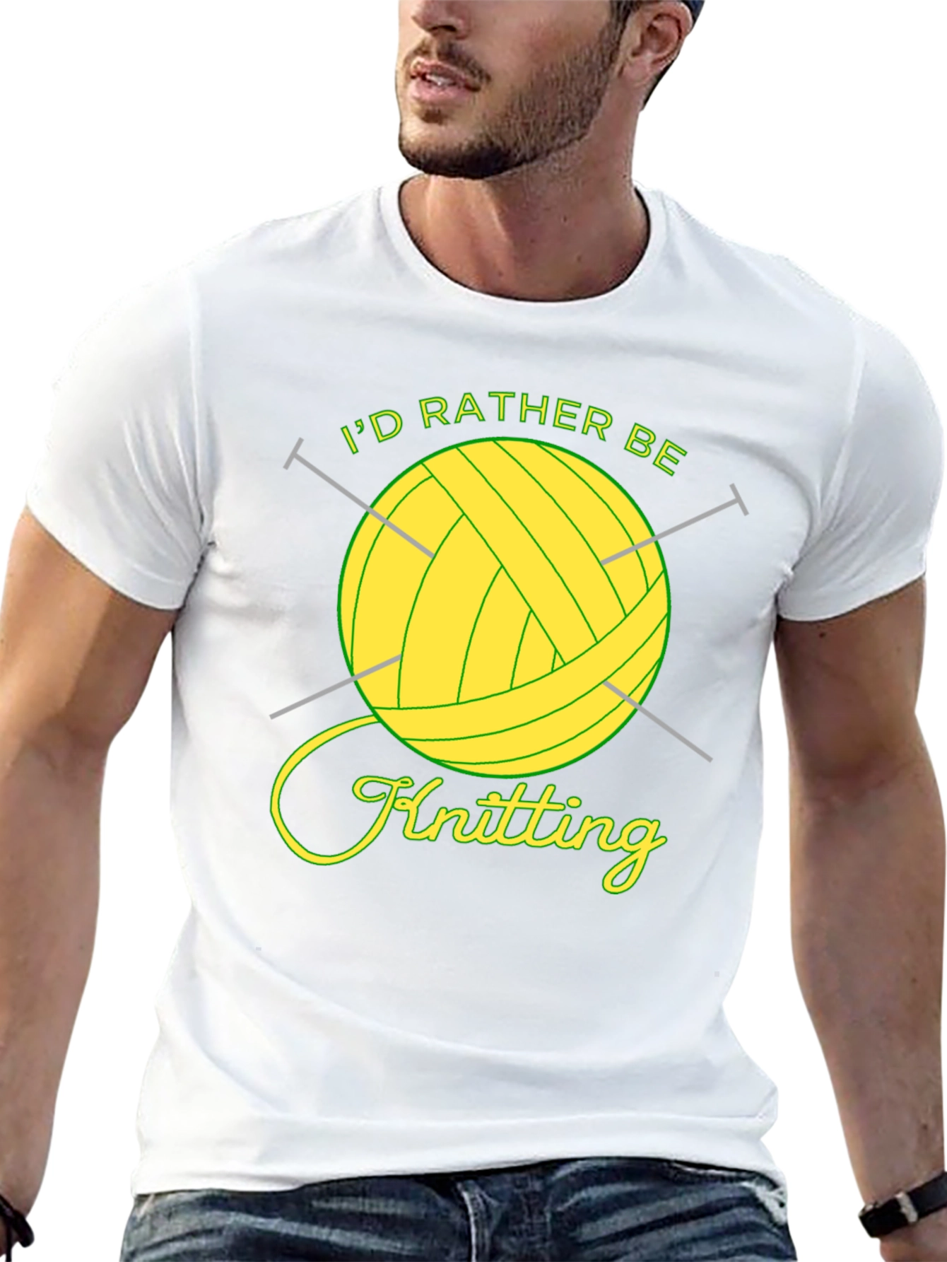 Knitting Lover T-Shirt - Id Rather Be Knitting
