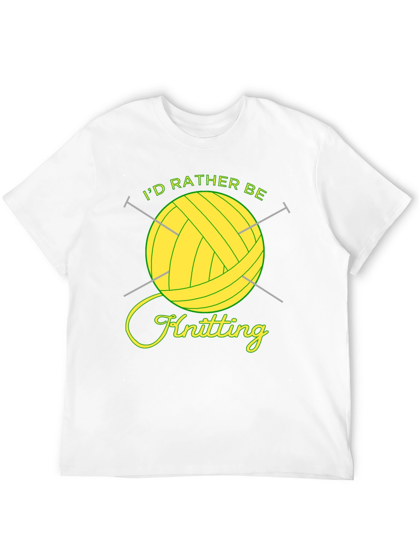 Knitting Lover T-Shirt - Id Rather Be Knitting
