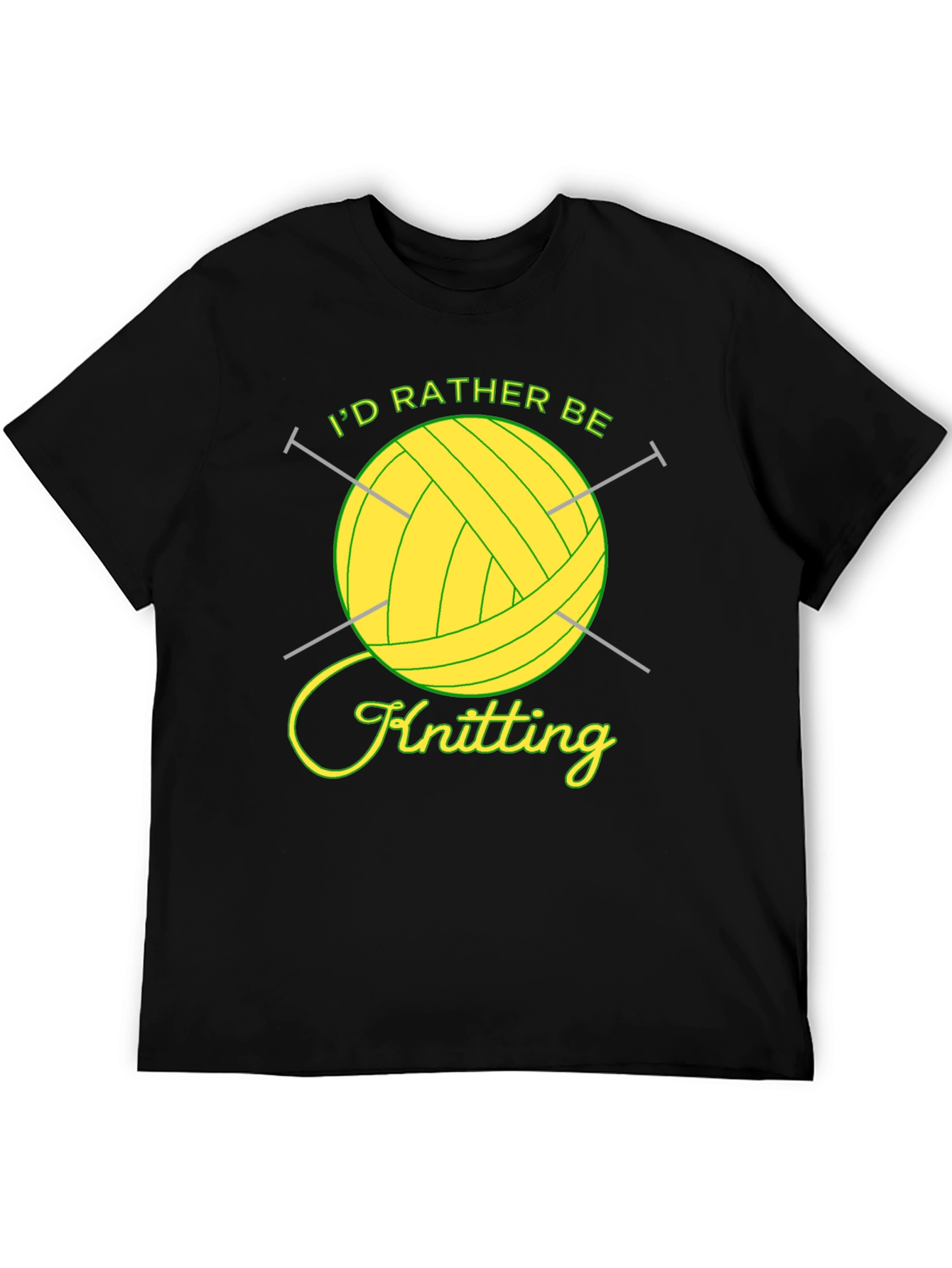 Knitting Lover T-Shirt - Id Rather Be Knitting