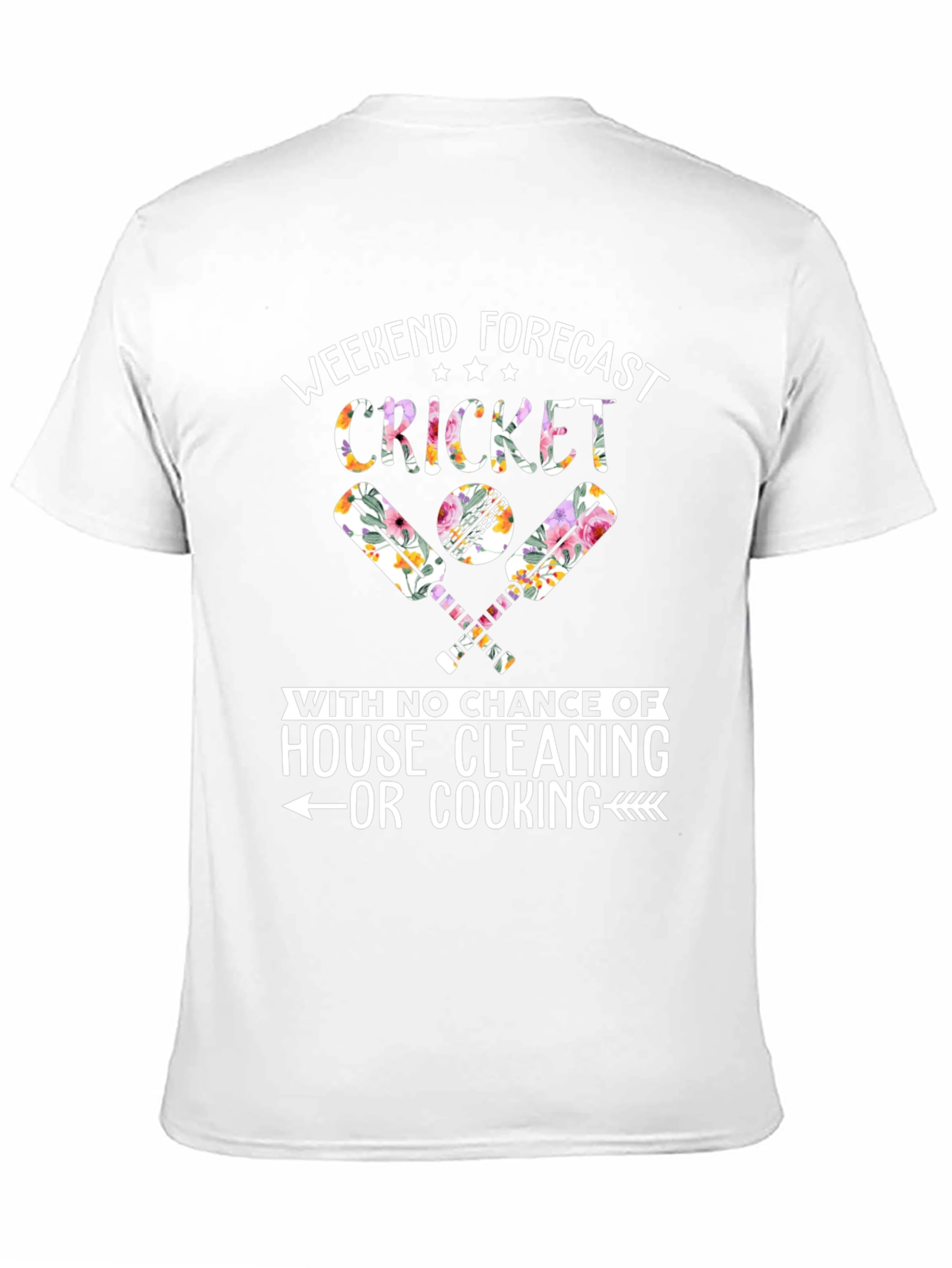 Weekend Cricket Forecast T-Shirt - No Cleaning!