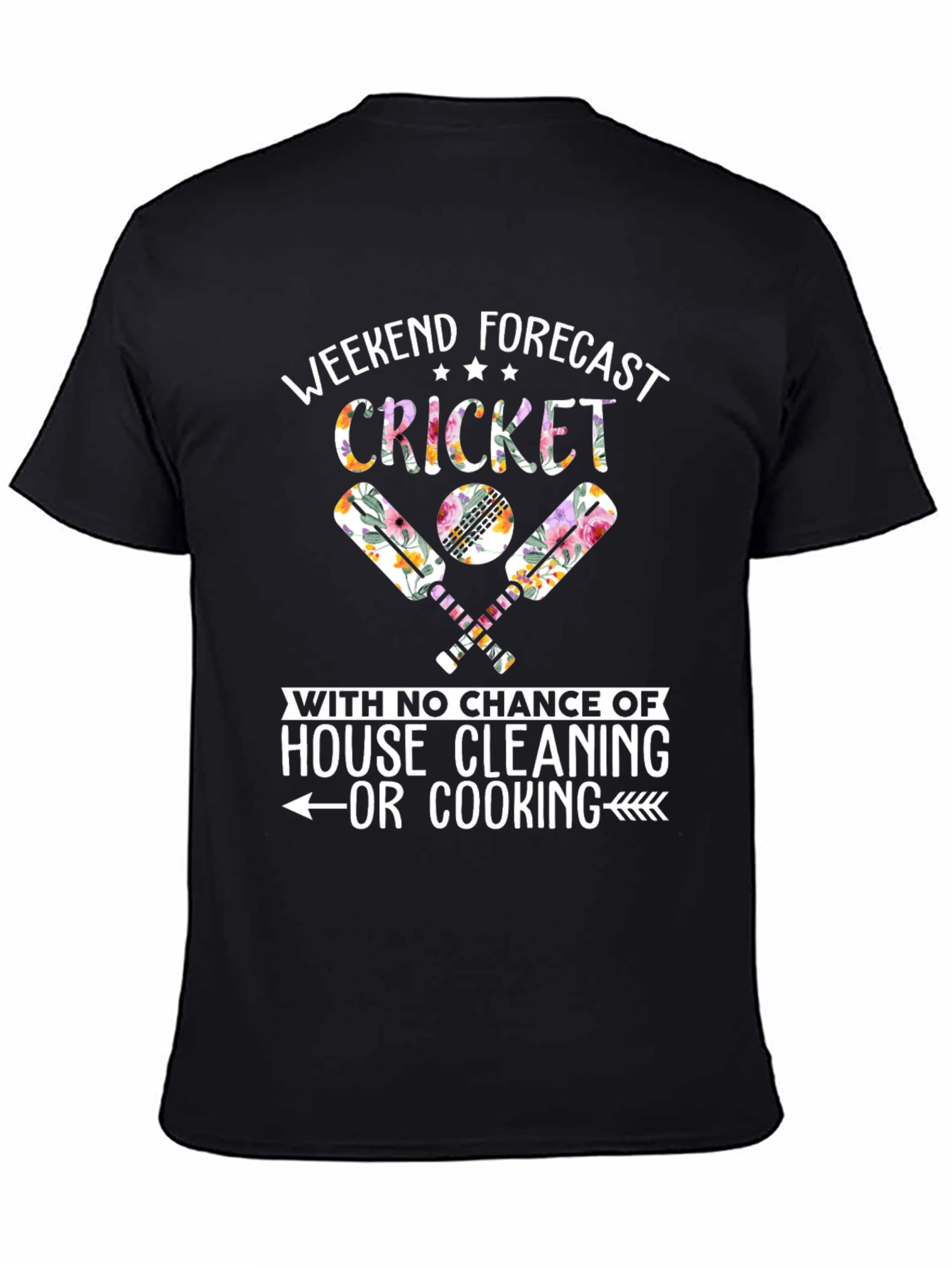 Weekend Cricket Forecast T-Shirt - No Cleaning!