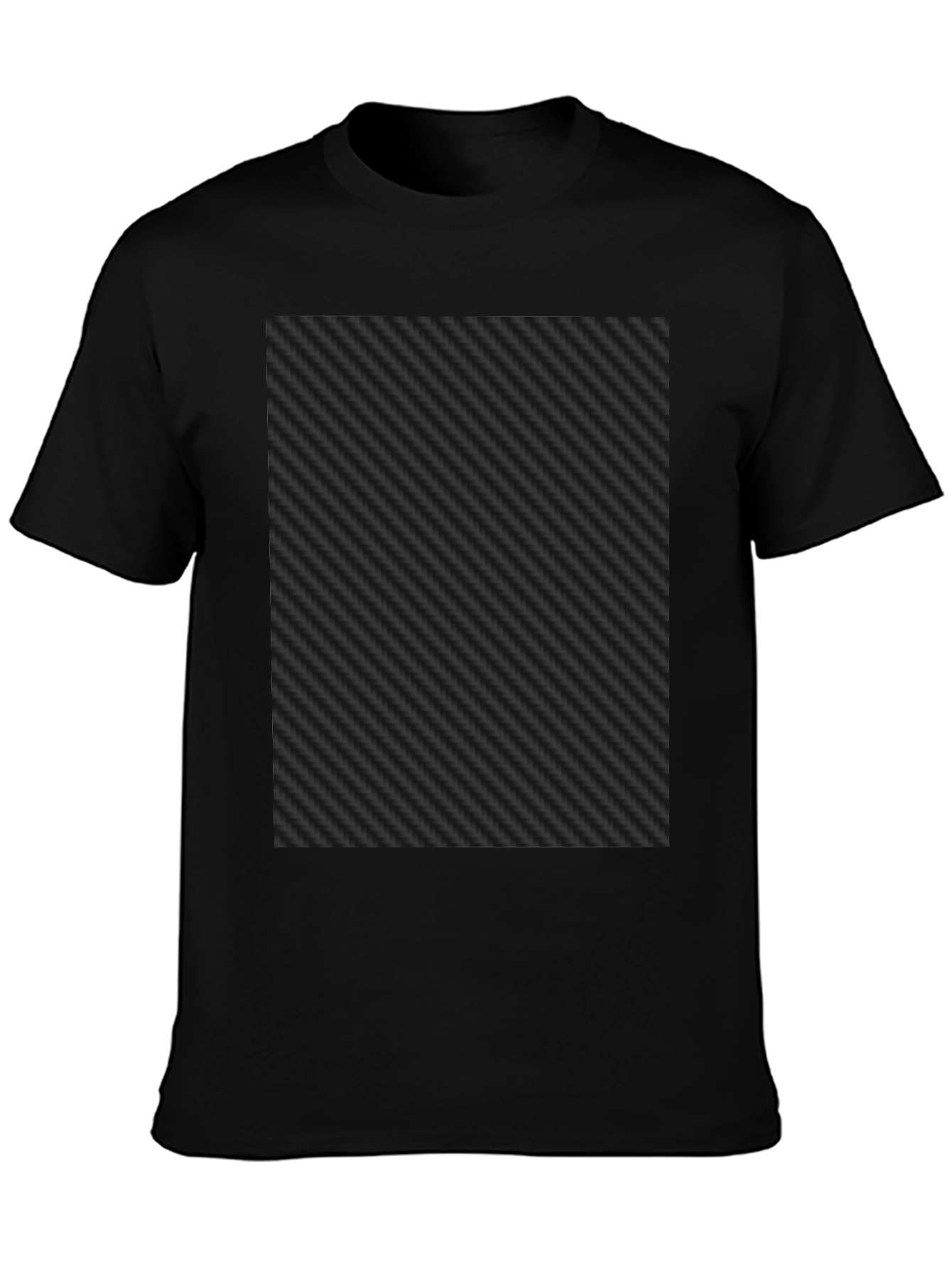 Black Carbon Fiber Patterned Tee Shirt