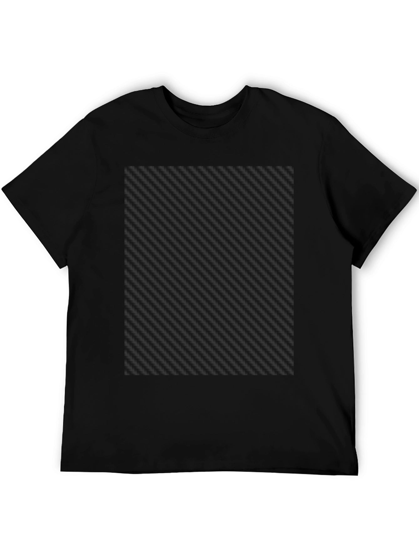 Black Carbon Fiber Patterned Tee Shirt