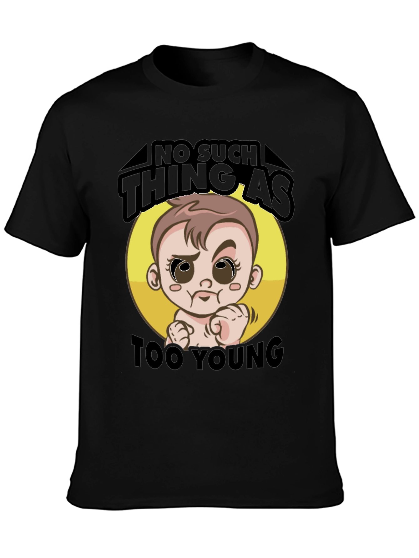 Funny Too Young Baby Graphic T-Shirt