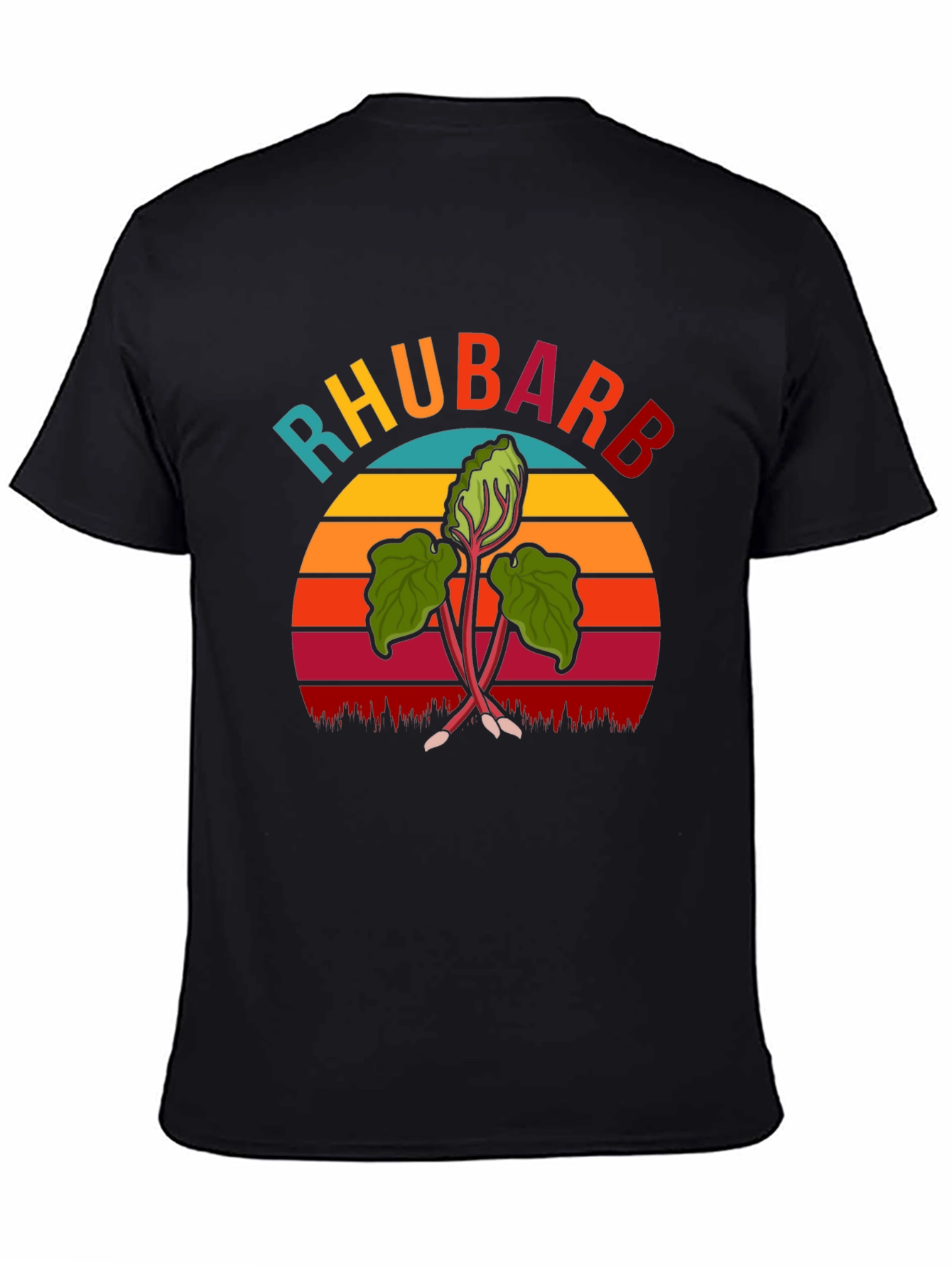 Rhubarb Retro Graphic T-Shirt - Novelty Tee