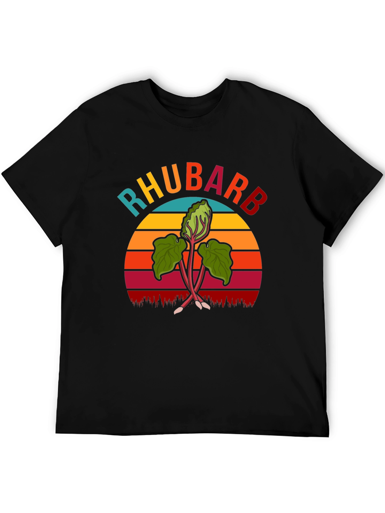 Rhubarb Retro Graphic T-Shirt - Novelty Tee