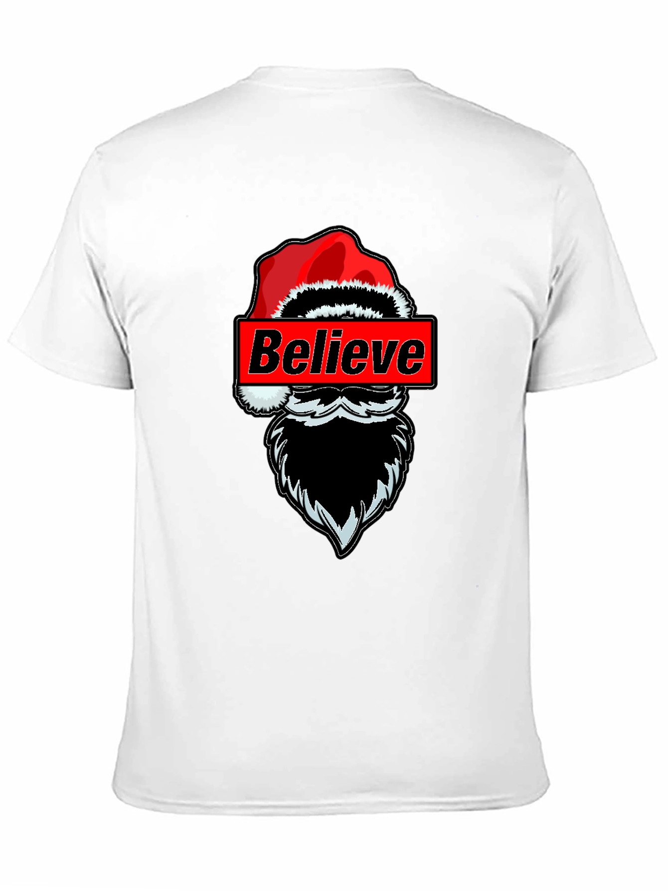 Believe Santa Graphic T-Shirt - Holiday Festive Tee