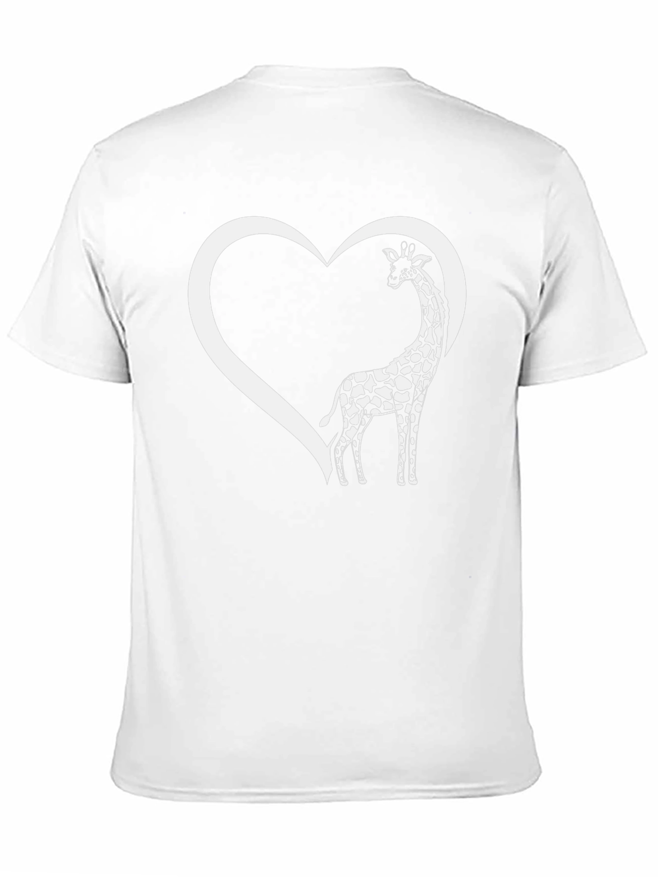 Giraffe Heart T-Shirt - Black Graphic Tee